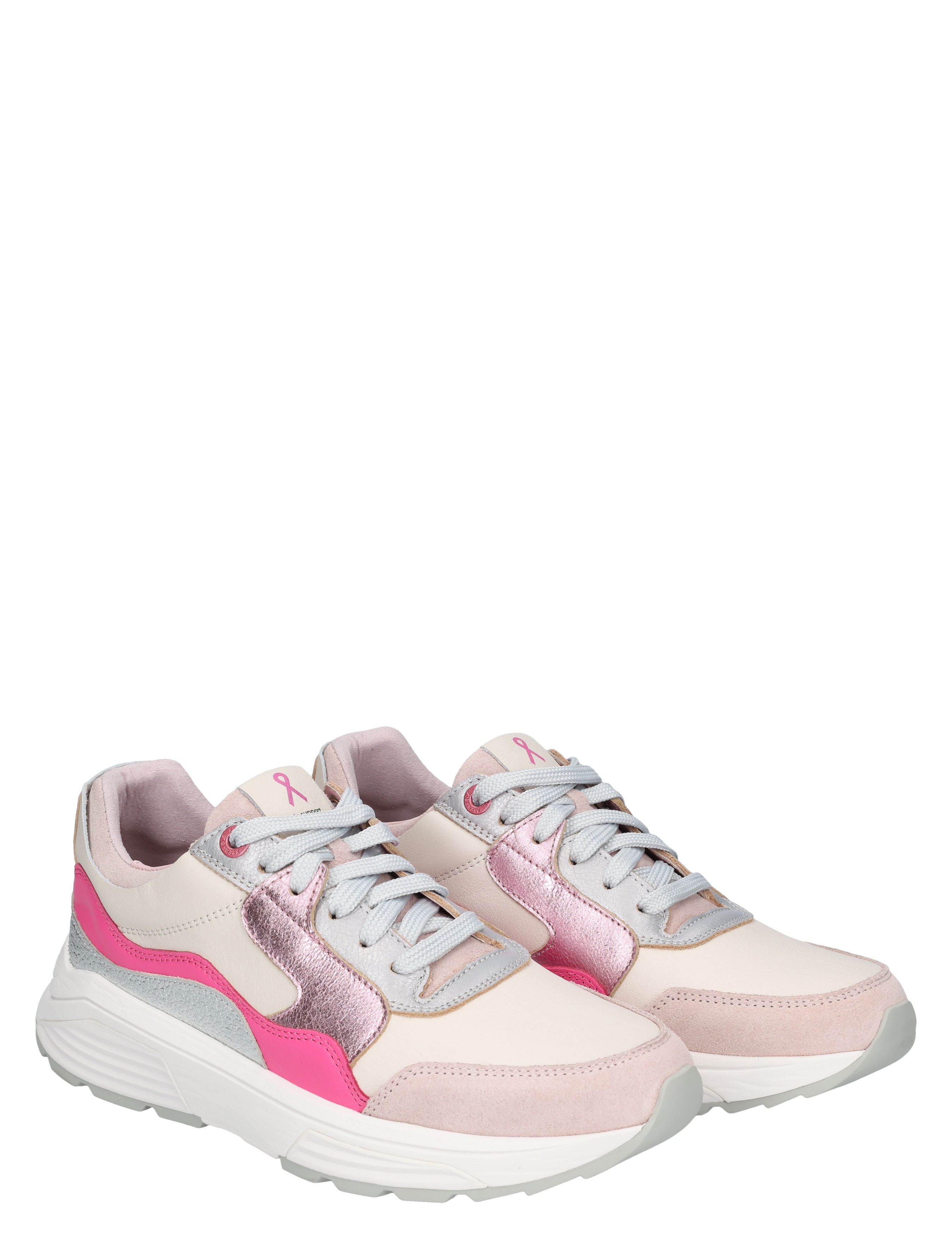 sleehs, sneaker, roze, leder, sportief