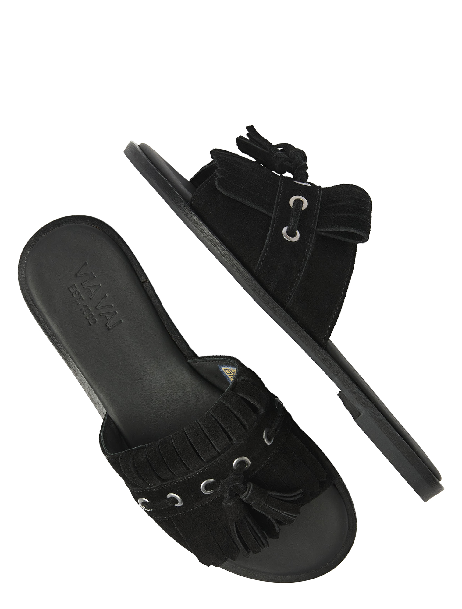 VIA VAI - 62376 Vita Eva 01-900 Sierra Nero - Dames - Muiltjes - 51355_11_4