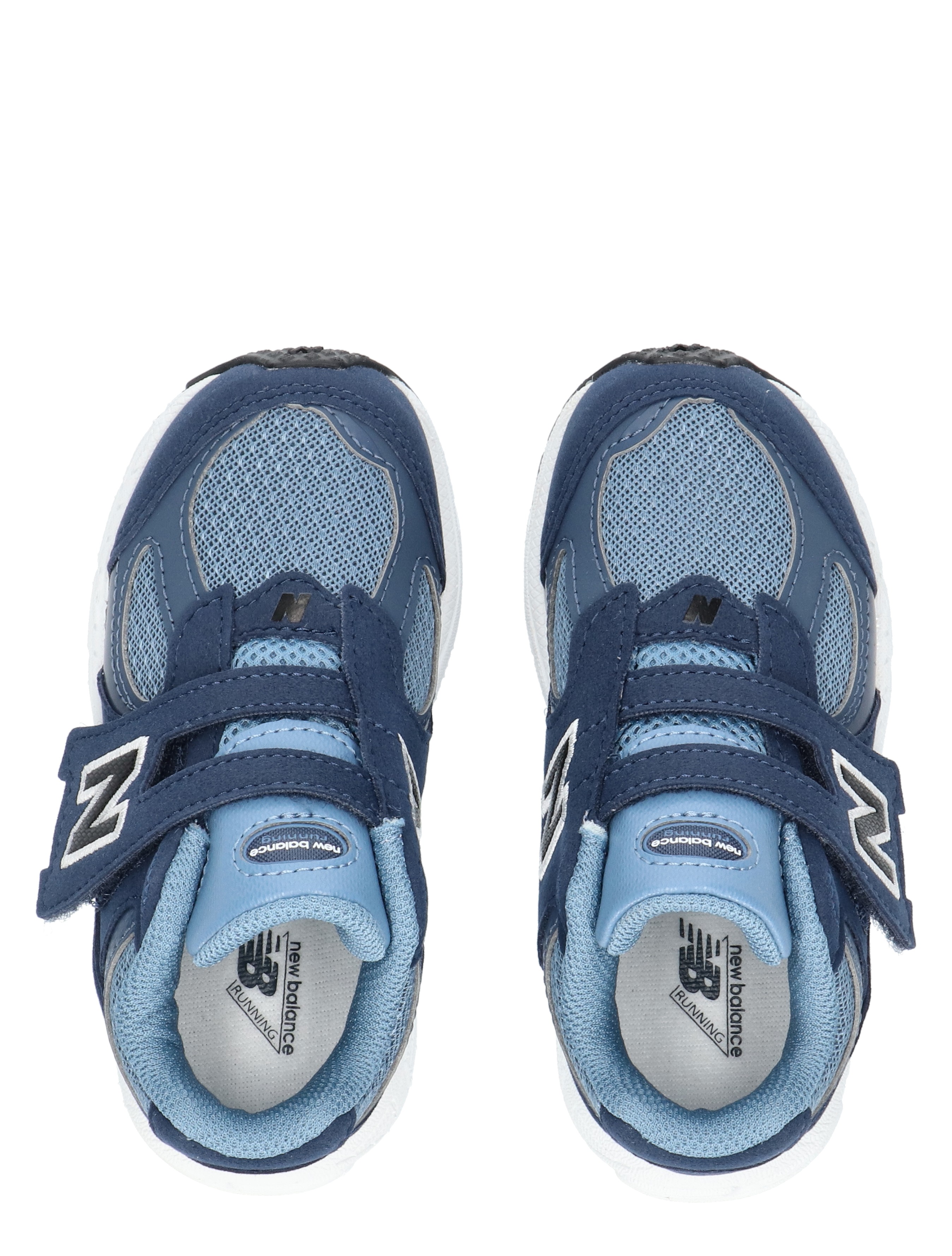 sportschoenen, kindermaat, velcro, mesh, blauw