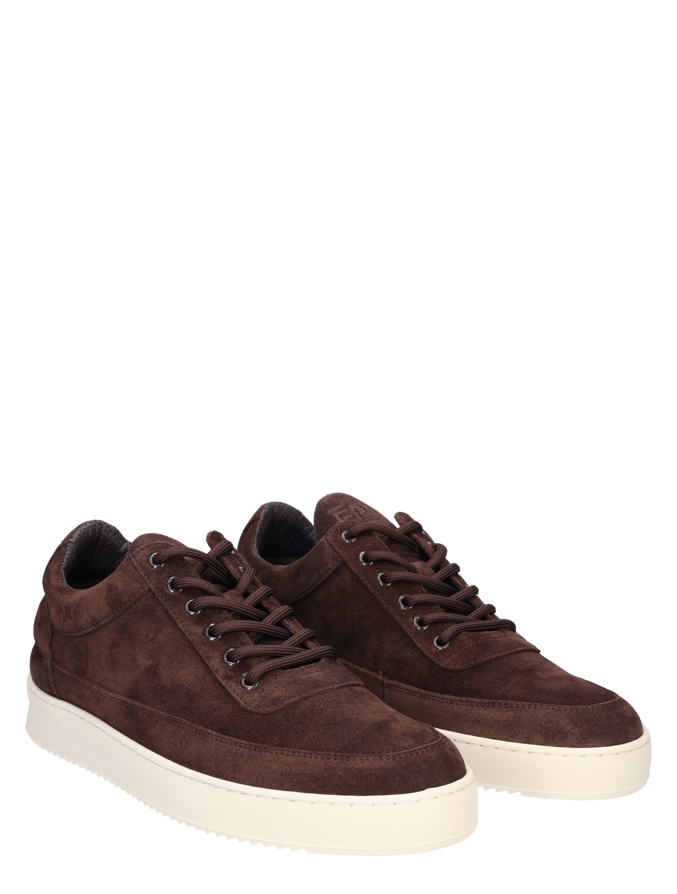 bruin, suède, laag-model, veters, heren