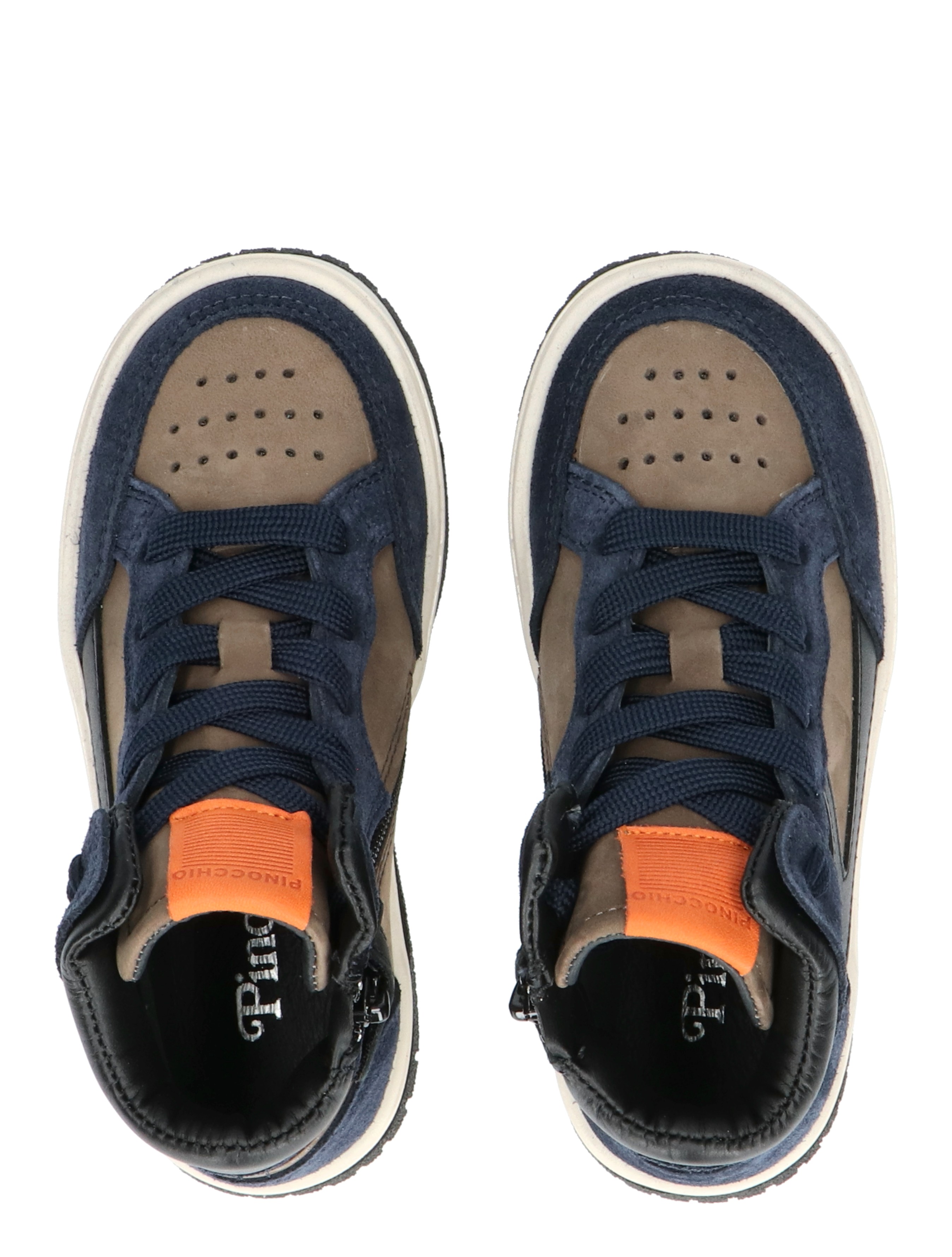 Pinocchio - P1197 Dark Blue Combi - Meisjes - Jongens - Sneakers - Sneakers - Hoge Sneakers - Hoge Sneakers - 45746_32_7