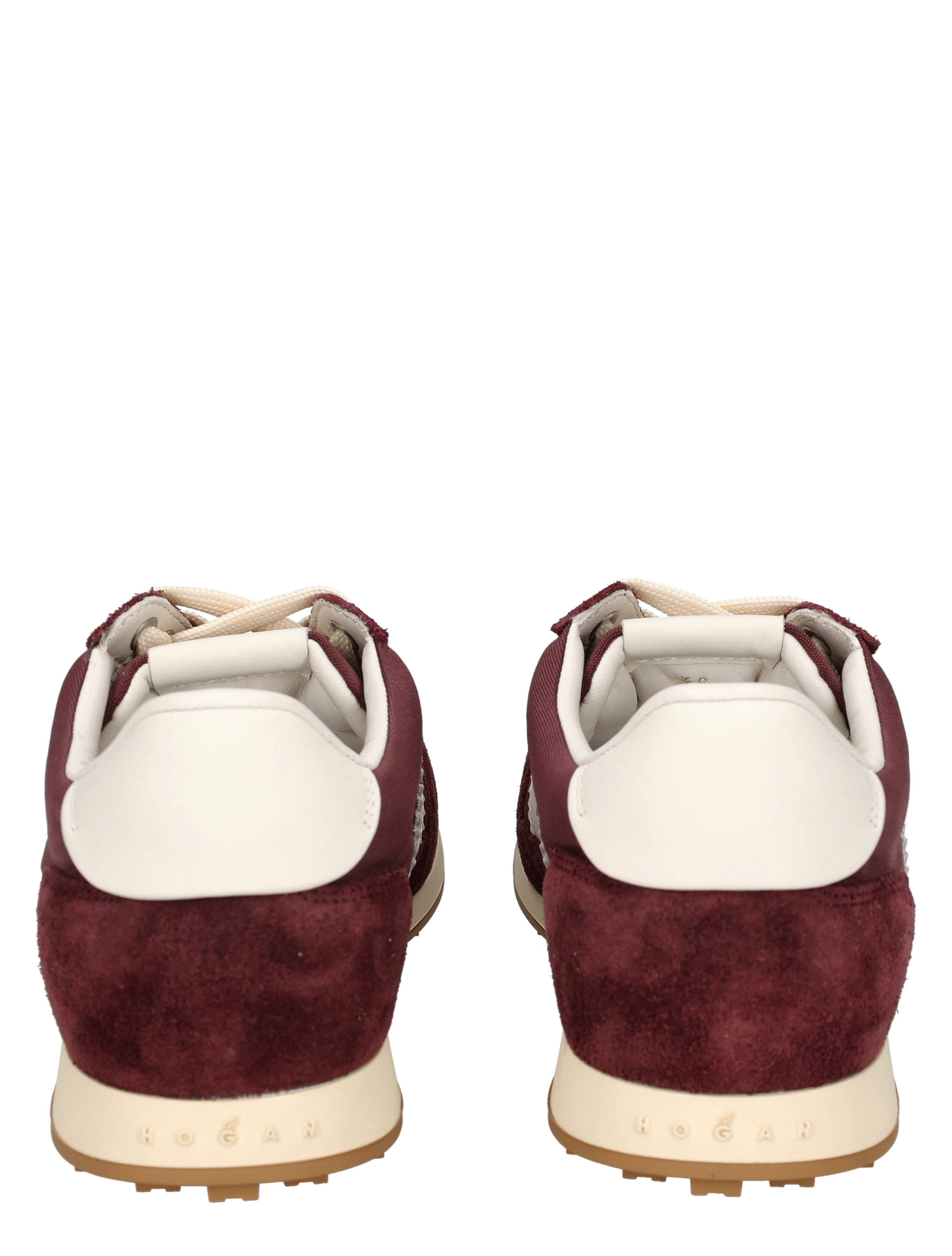 sneakers, maroon, suede, white heel, gum sole