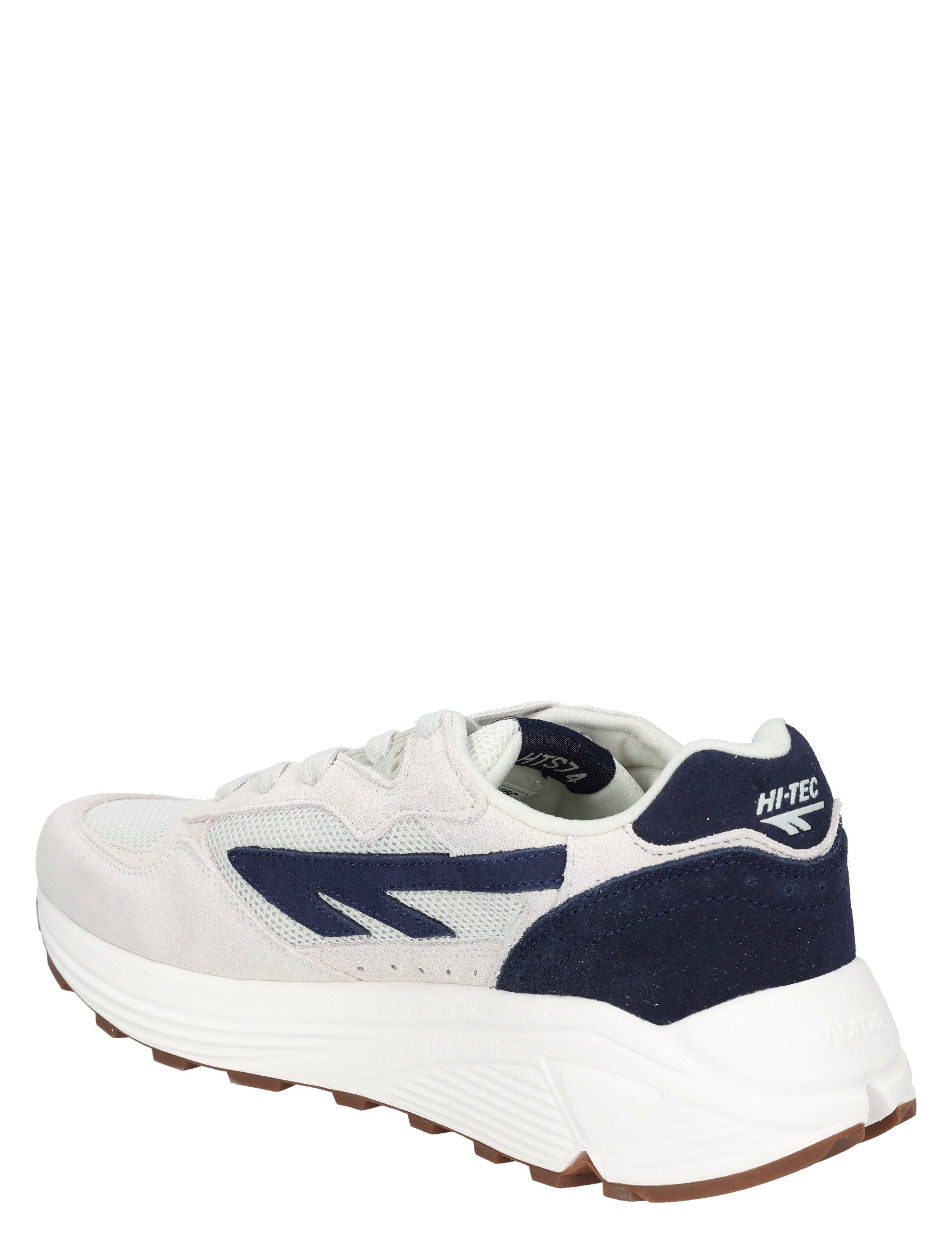sneaker, wit, marineblauw, mesh, trail