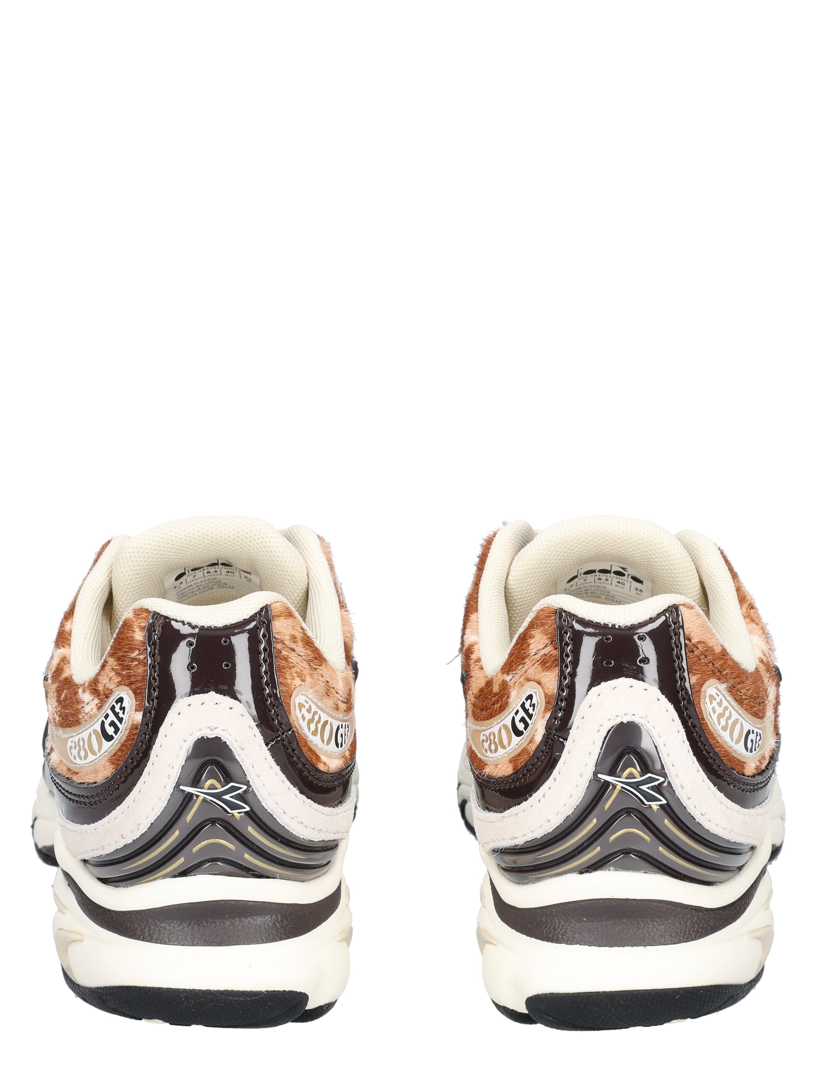 sneakers, athletic, multicolor, leder, achterkant
