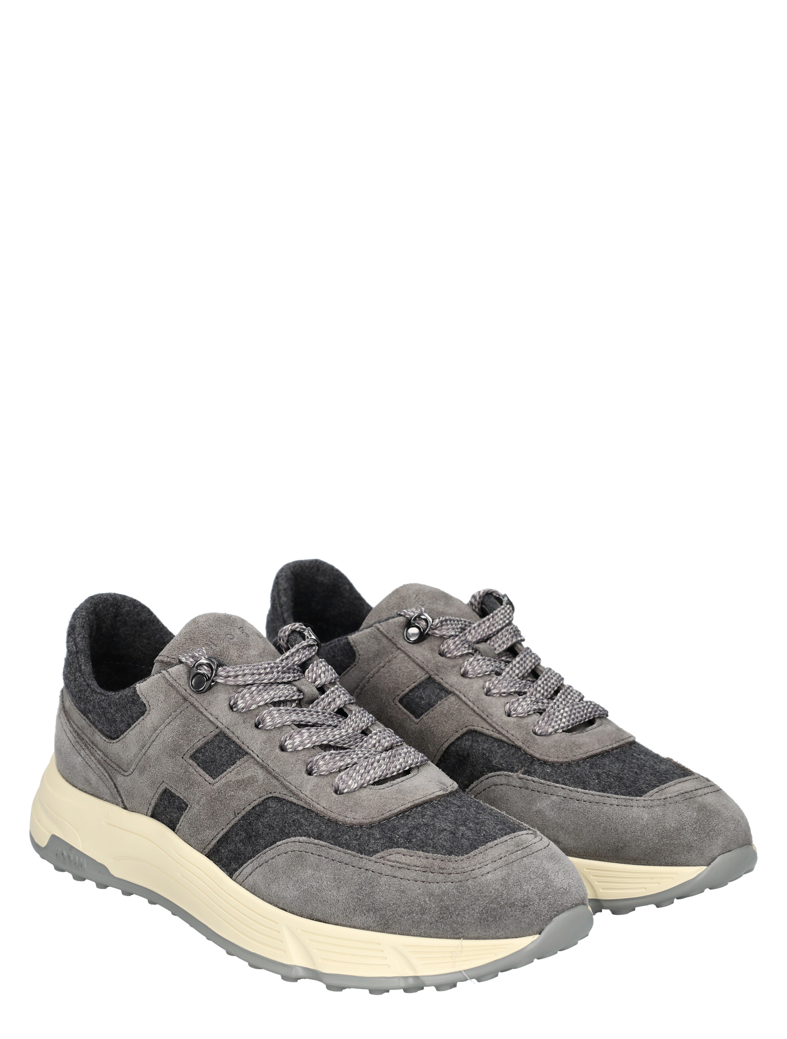 sneakers, grijs, suède, retro, sportschoen