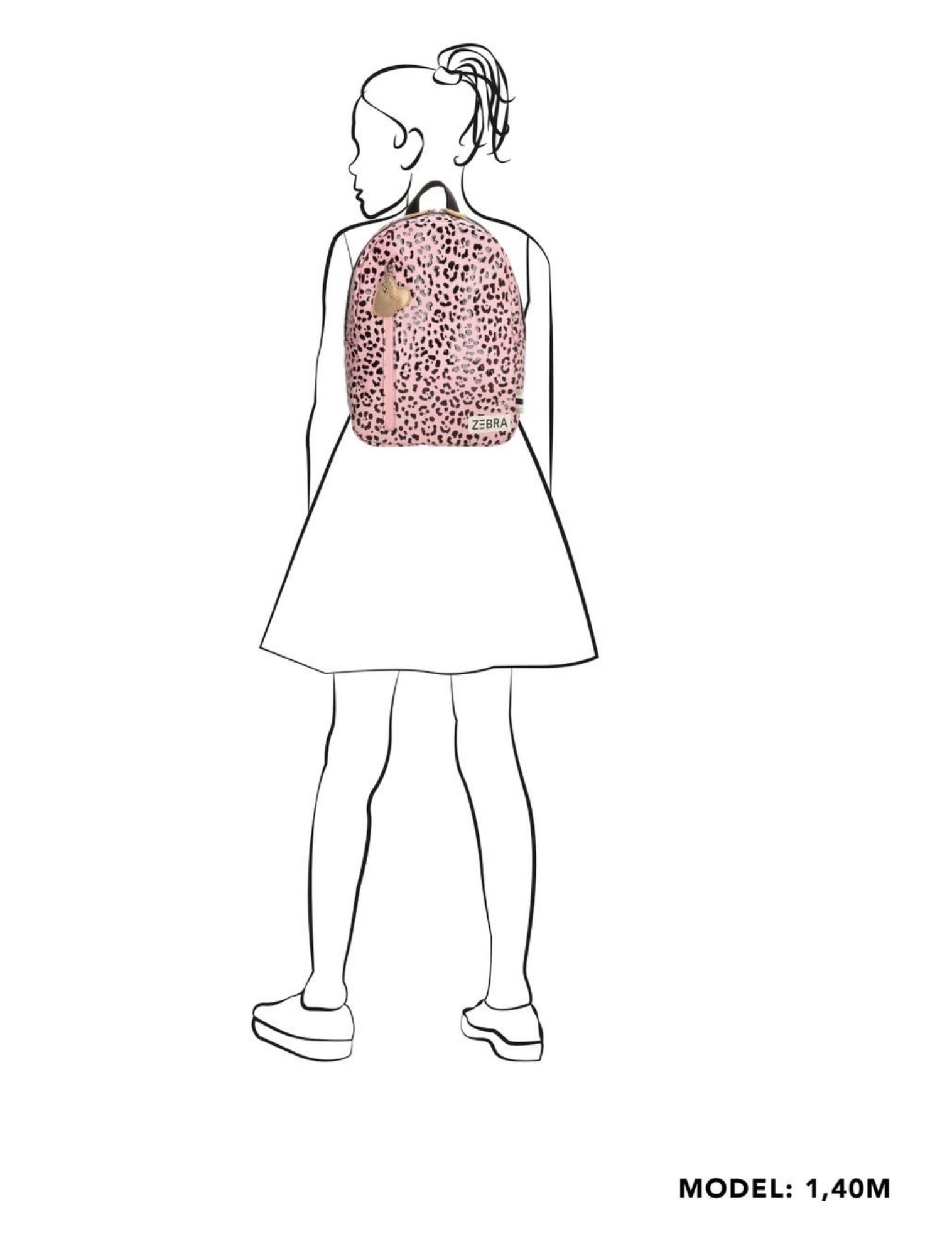 Zebra - Panter Pink - Meisjes - Rugtassen - 49911_48_5