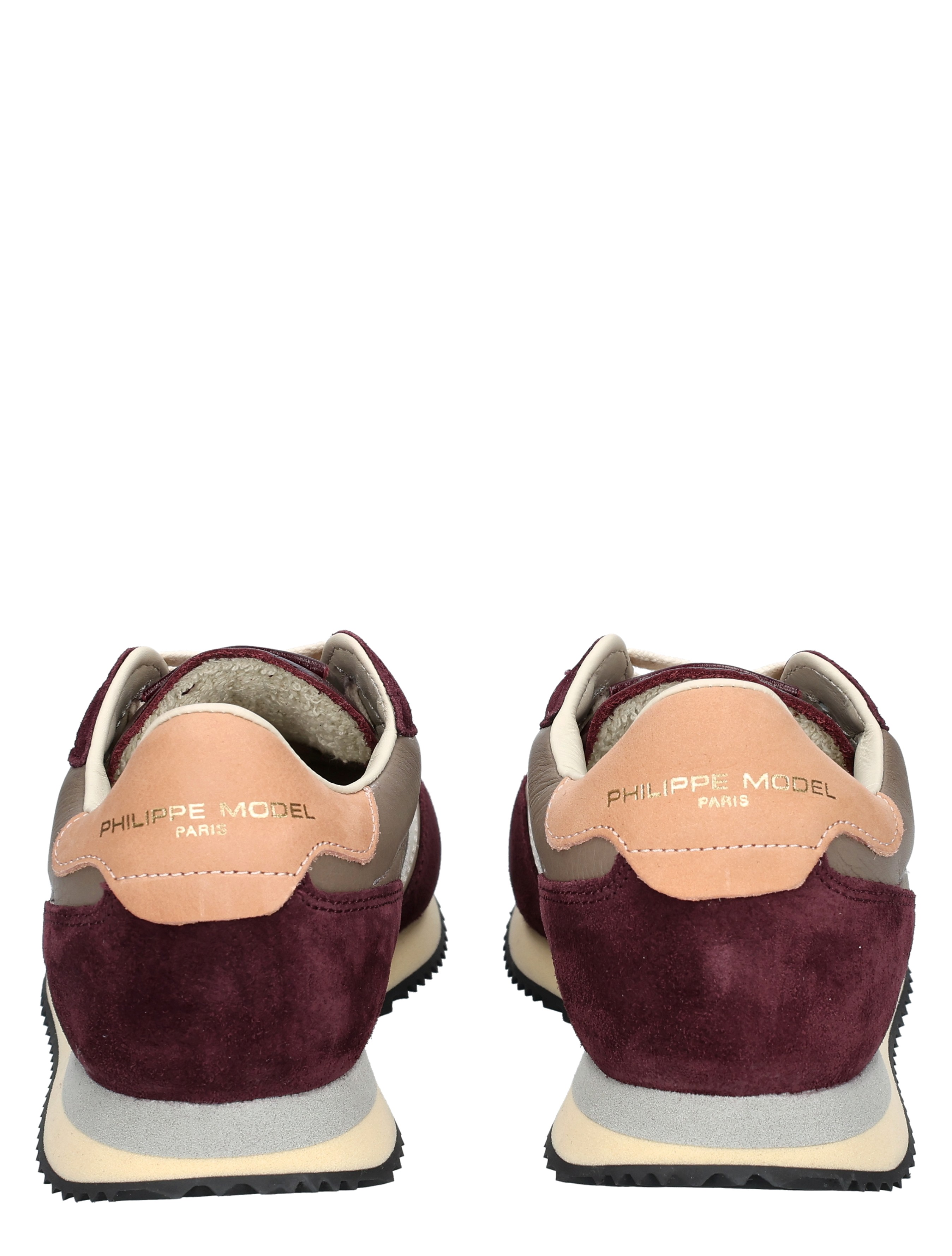 sneaker, leder, suede, lila, zachte voering