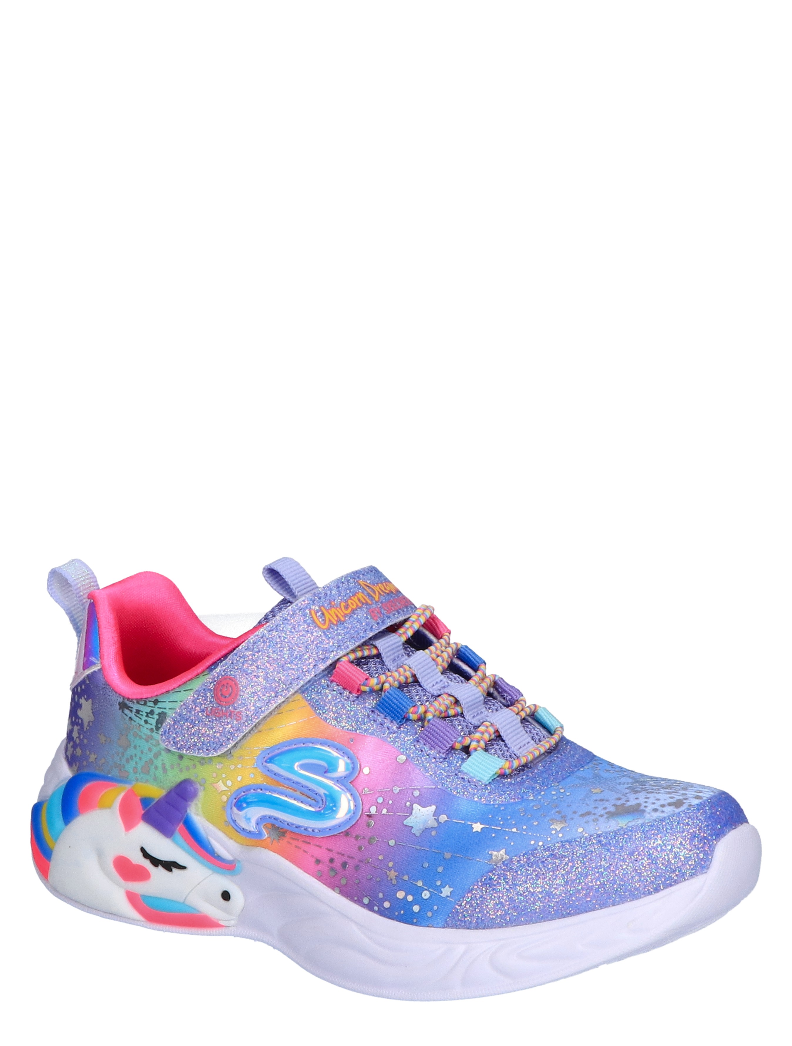 Skechers - S-Lights Unicorn Dreams Blue Metallic - Meisjes - Lage Sneakers - Sneakers - Klittenbandschoenen - 45254_48_3