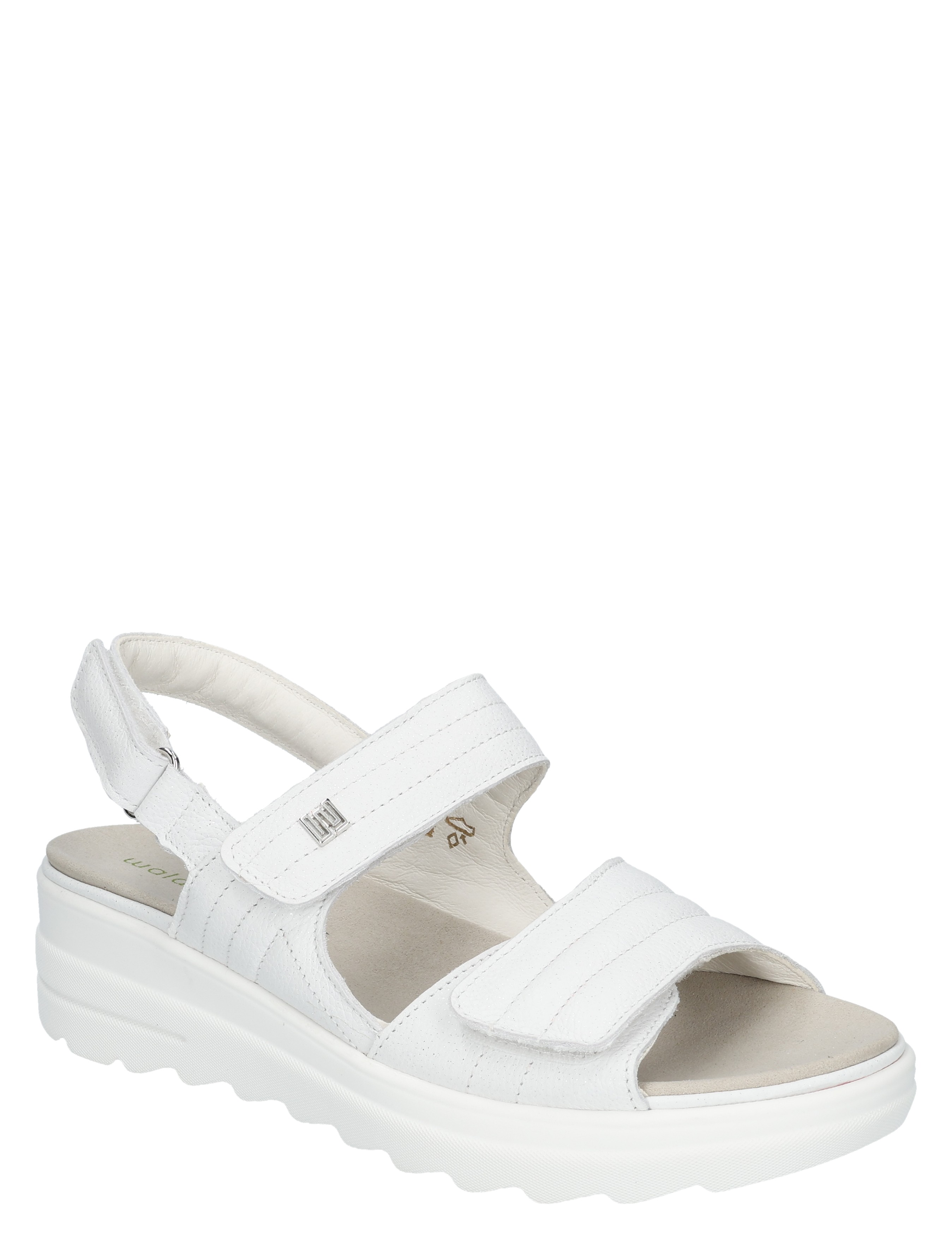 sandalen, witte sandaal, sleehak, velcro, open-toe