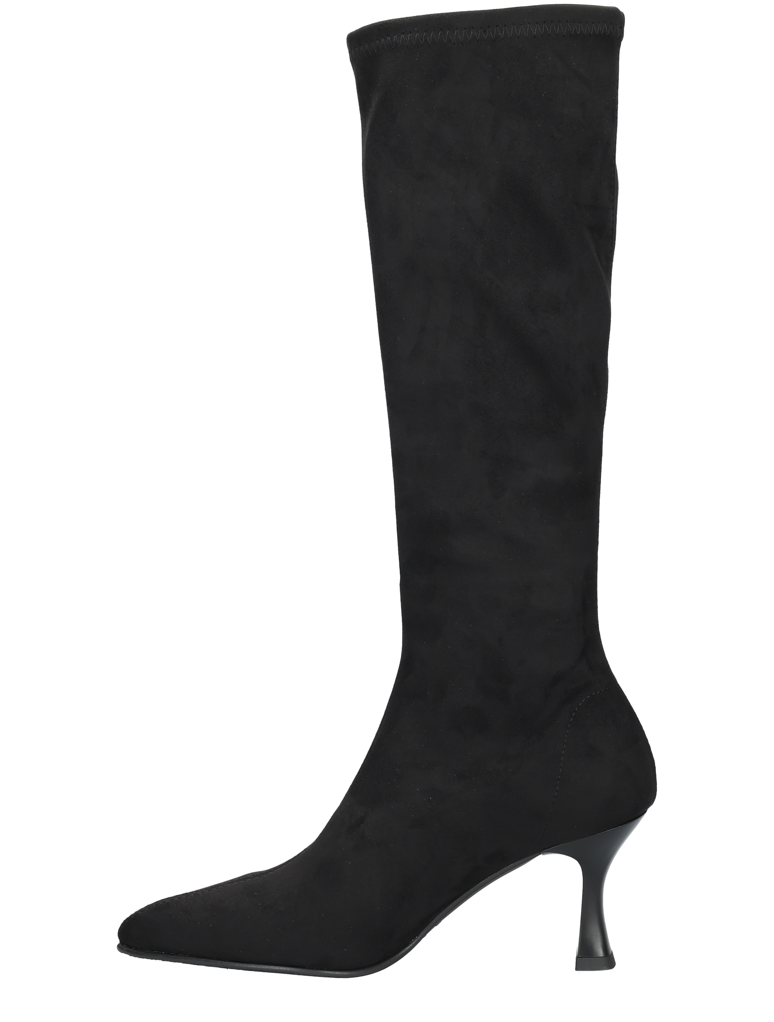 Miss Elastic - Bota Zeta 78041 Ante Stretch 05 Black - Dames - Boots - Lange Laarzen - 49447_11_2