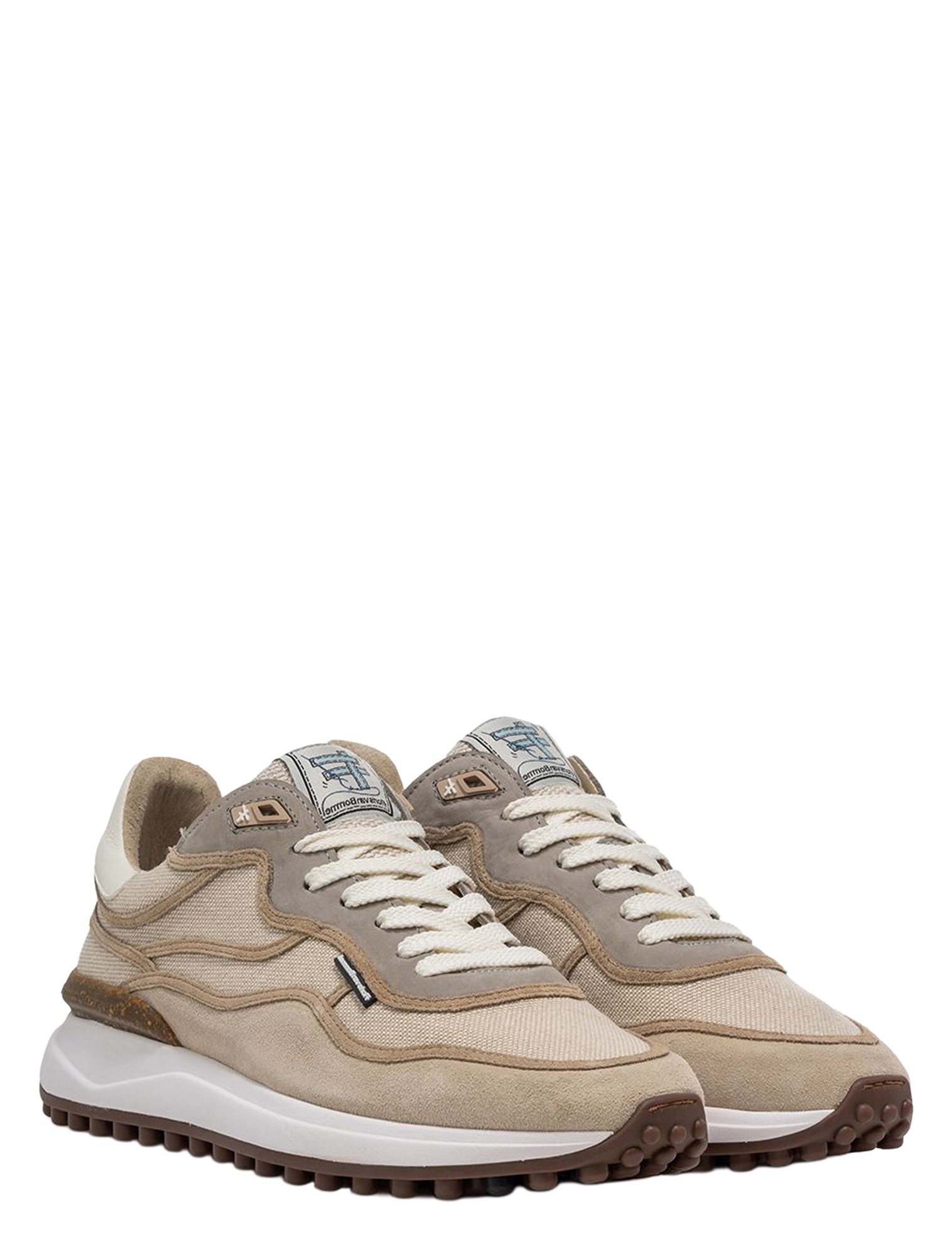 Floris van Bommel - Noppi 10228 45.00 Naturel G+Wijdte - Heren - Lage Sneakers - Sneakers - 51434_77_2
