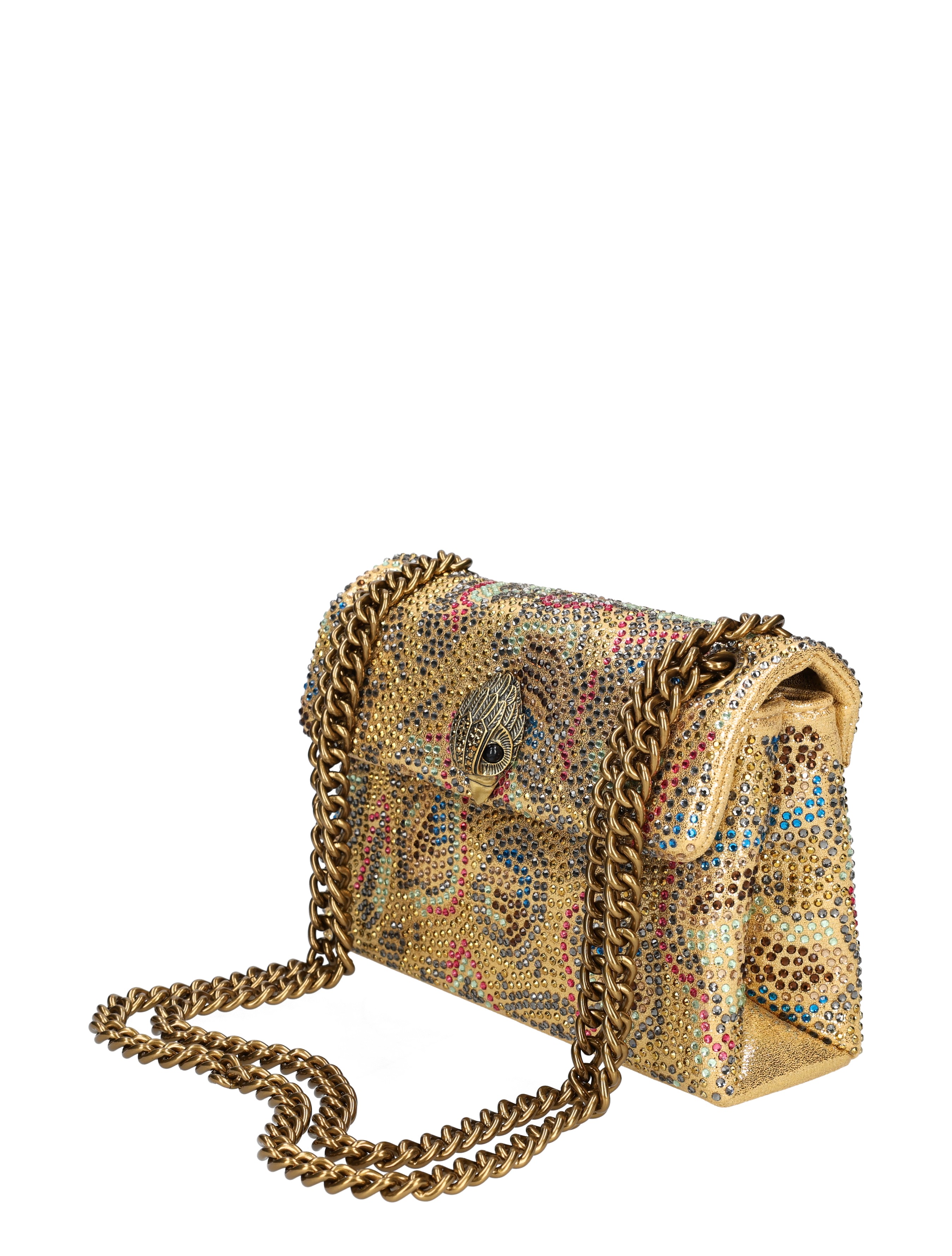 Kurt Geiger - Fabric Mini Kensington Bag 94 Musterd - Dames - Schoudertassen - 49583_53_3