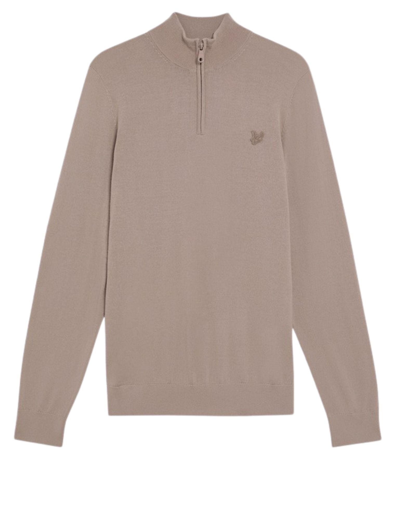 Lyle and Scott - Tonal Merino Zip Cinder - Heren - Truien & Sweaters - 48540_99_1