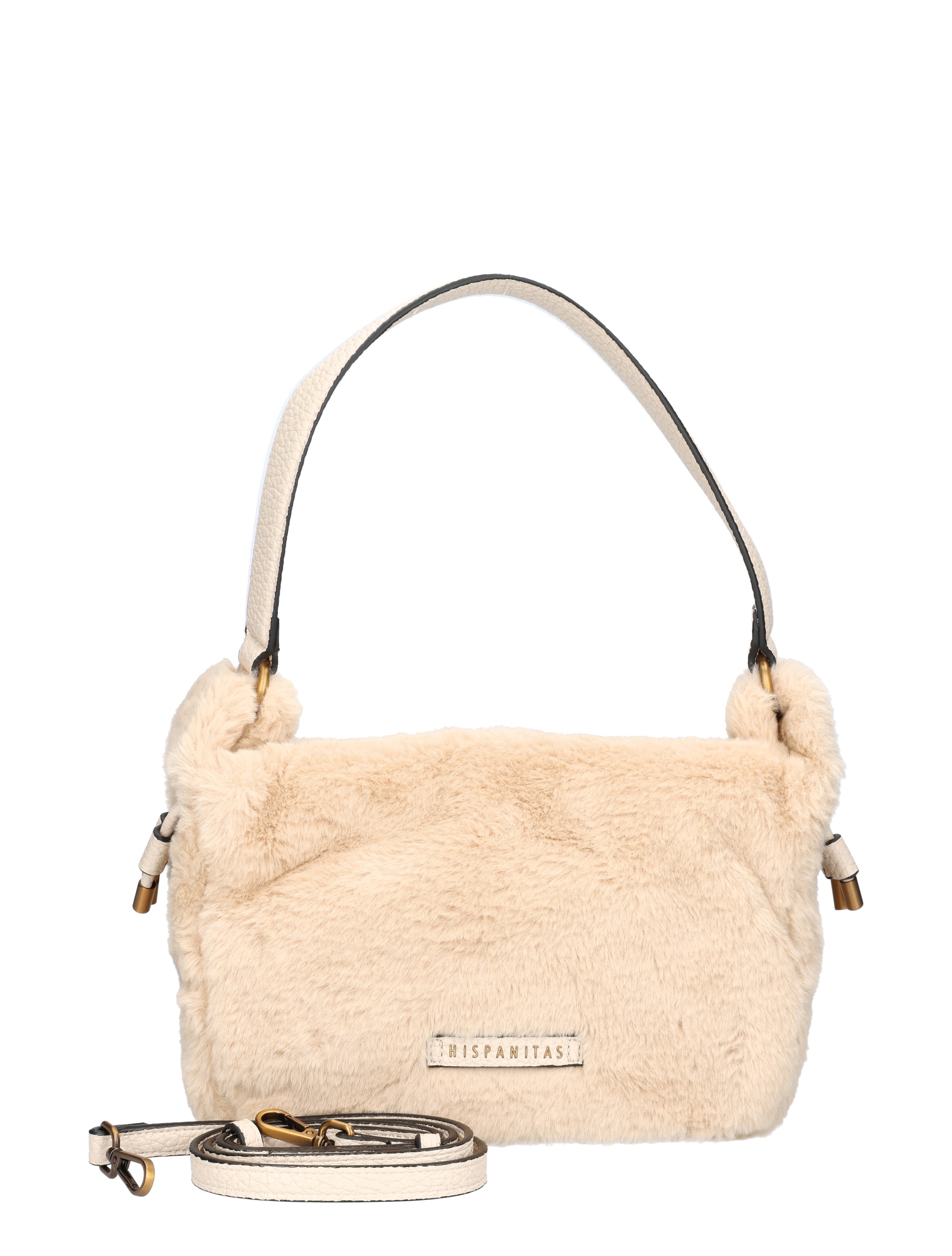 faux fur bag, beige bag, shoulder bag, strap bag, hobo bag