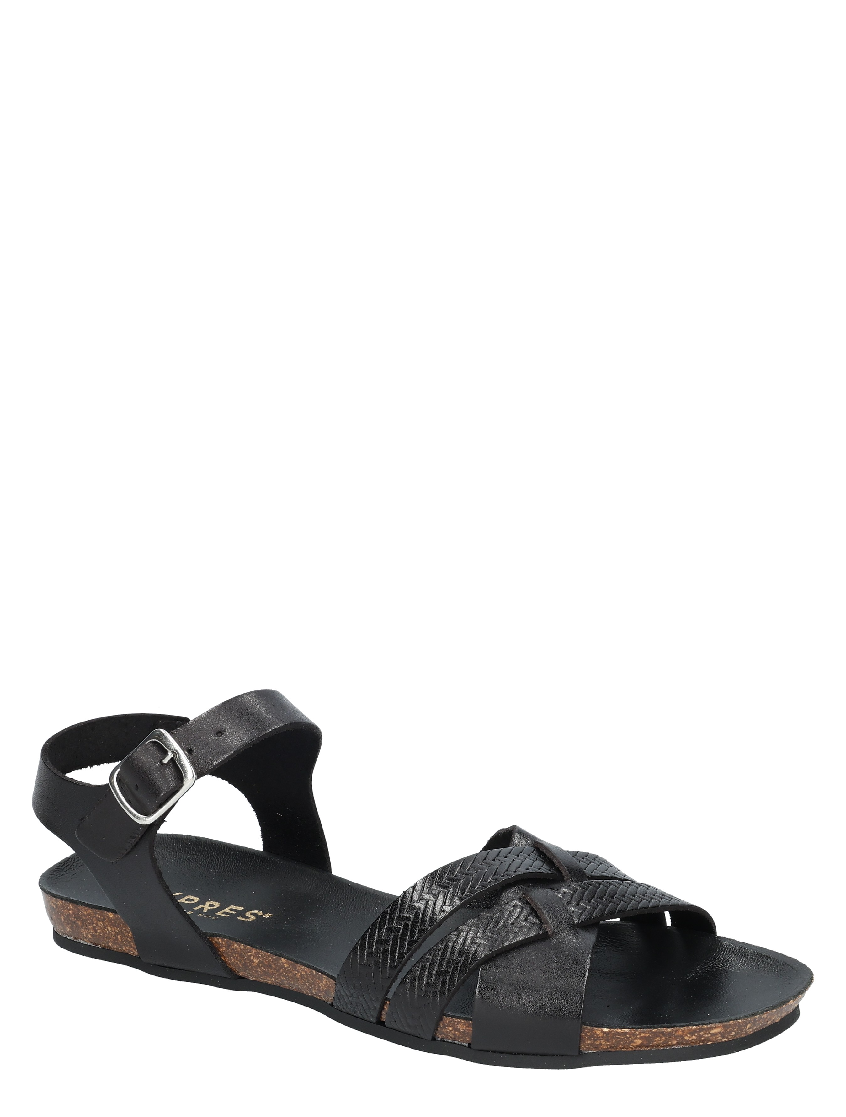 sandalen, zwarte sandalen, sandalen met bandjes, platformzool, cognackleur bandjes