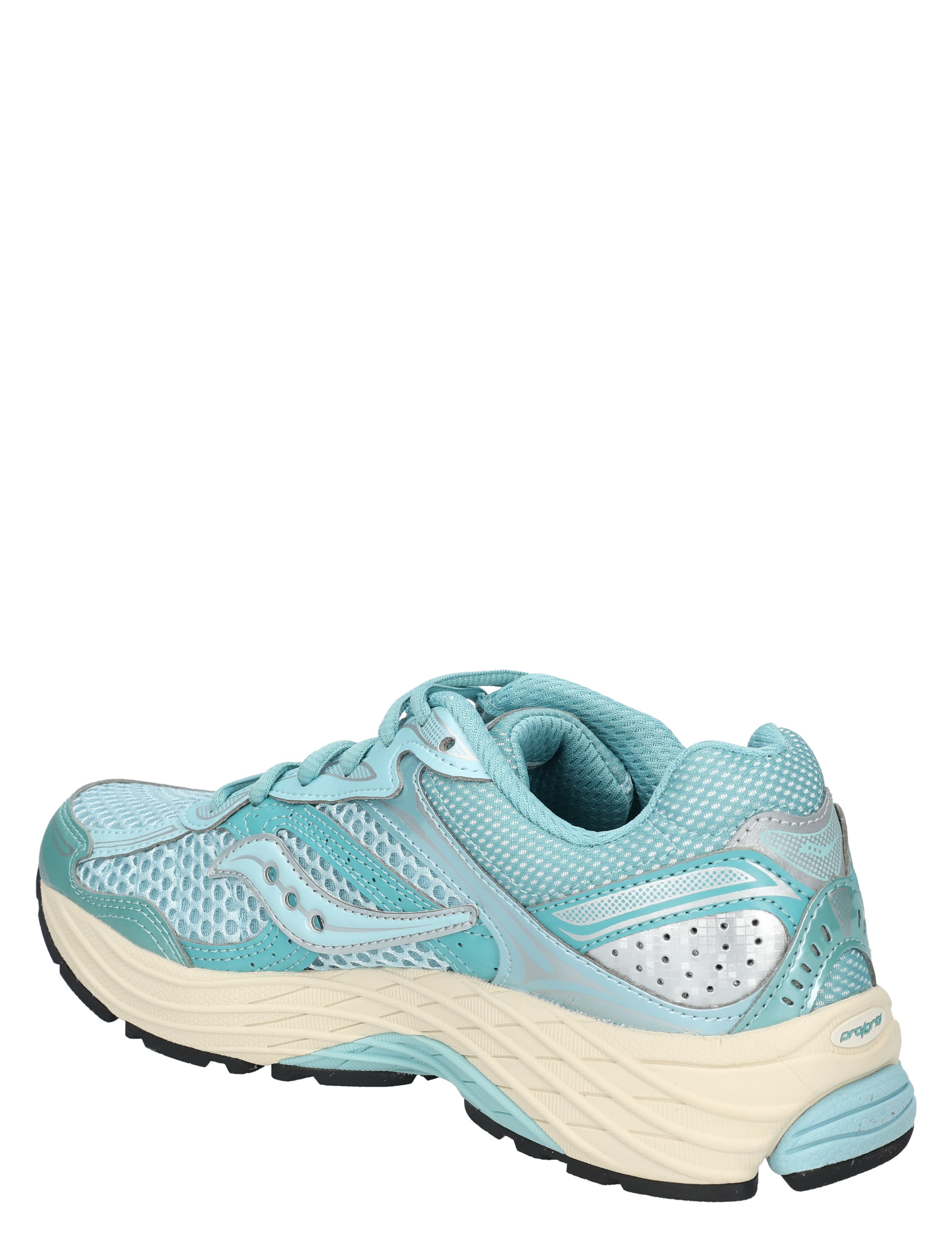 sneaker, wandelschoen, lichte blauw, mesh bovenwerk, demping middenvoet