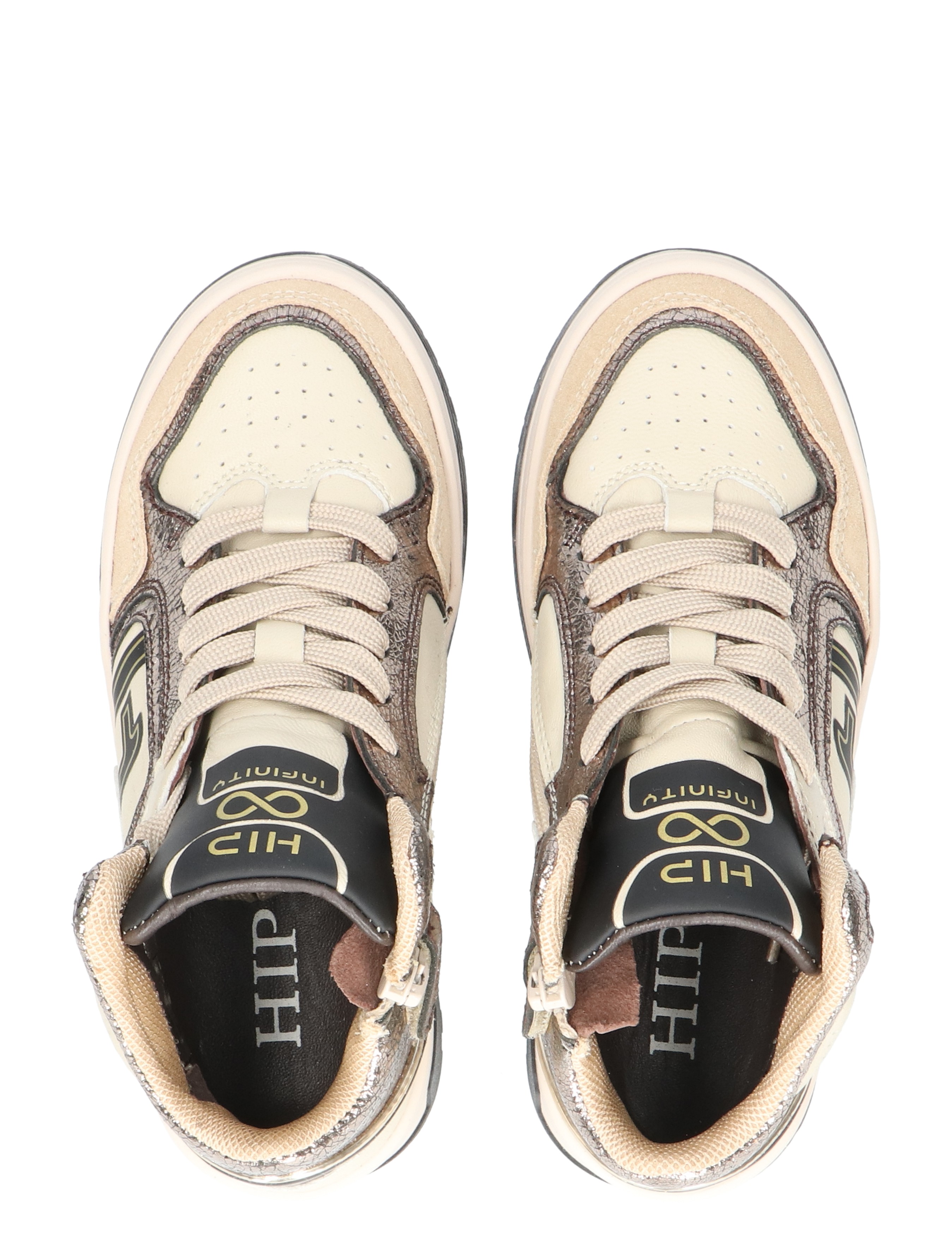 Hip - H1140 Bronze - Meisjes - Sneakers - Hoge Sneakers - 49278_77_7