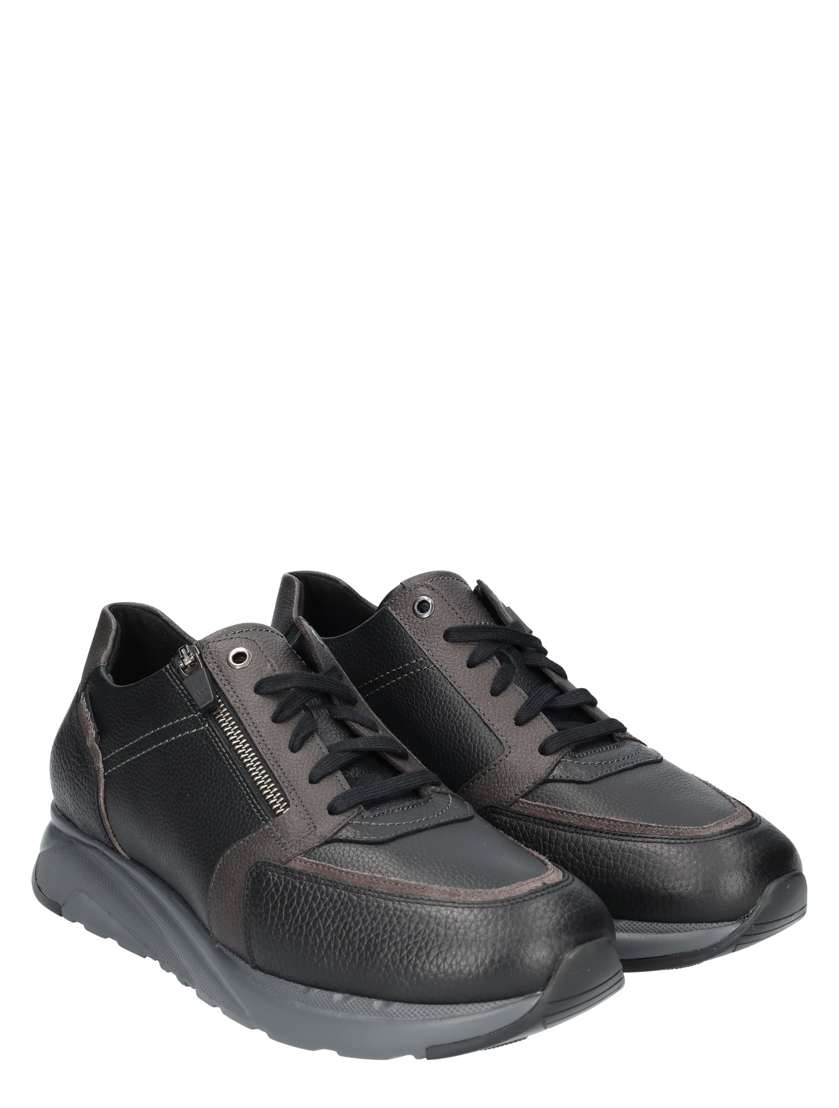 sneakers, black, leather, veters, rits