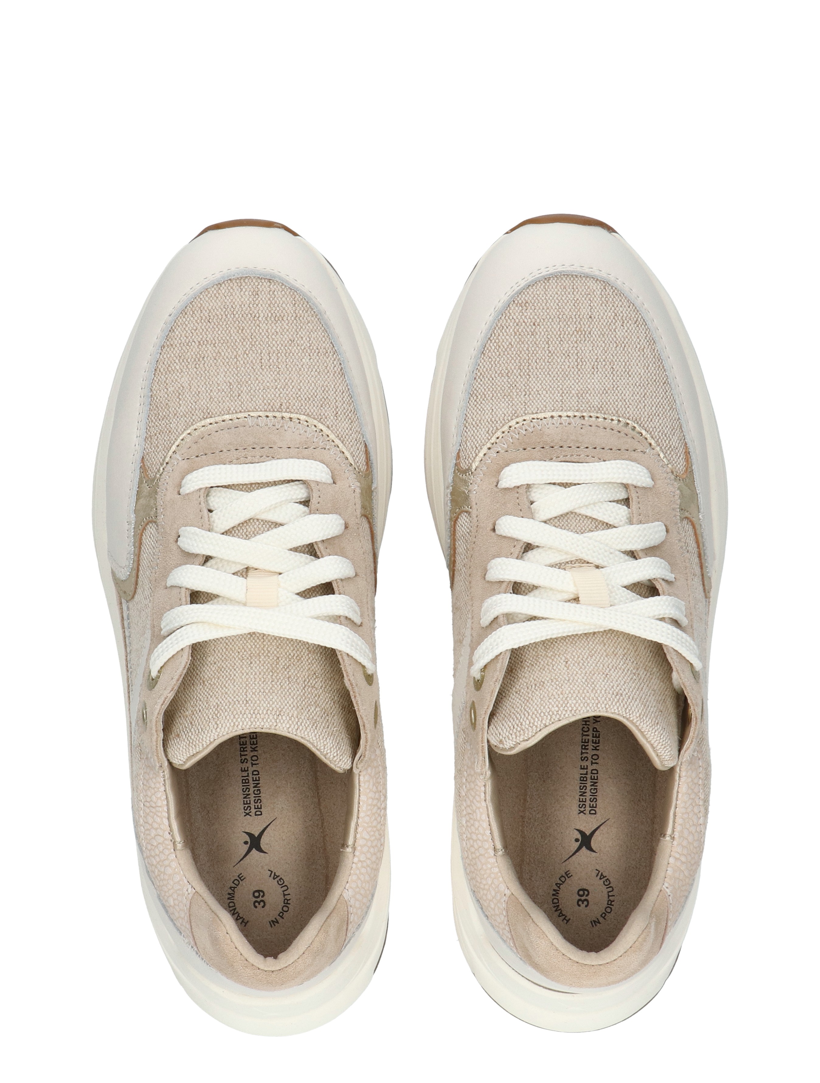 Xsensible - 33002.5 Ponte Vecchio 157 Off White Combi G-Wjidte - Dames - Veterschoenen - Casual Veterschoenen - 50404_77_7