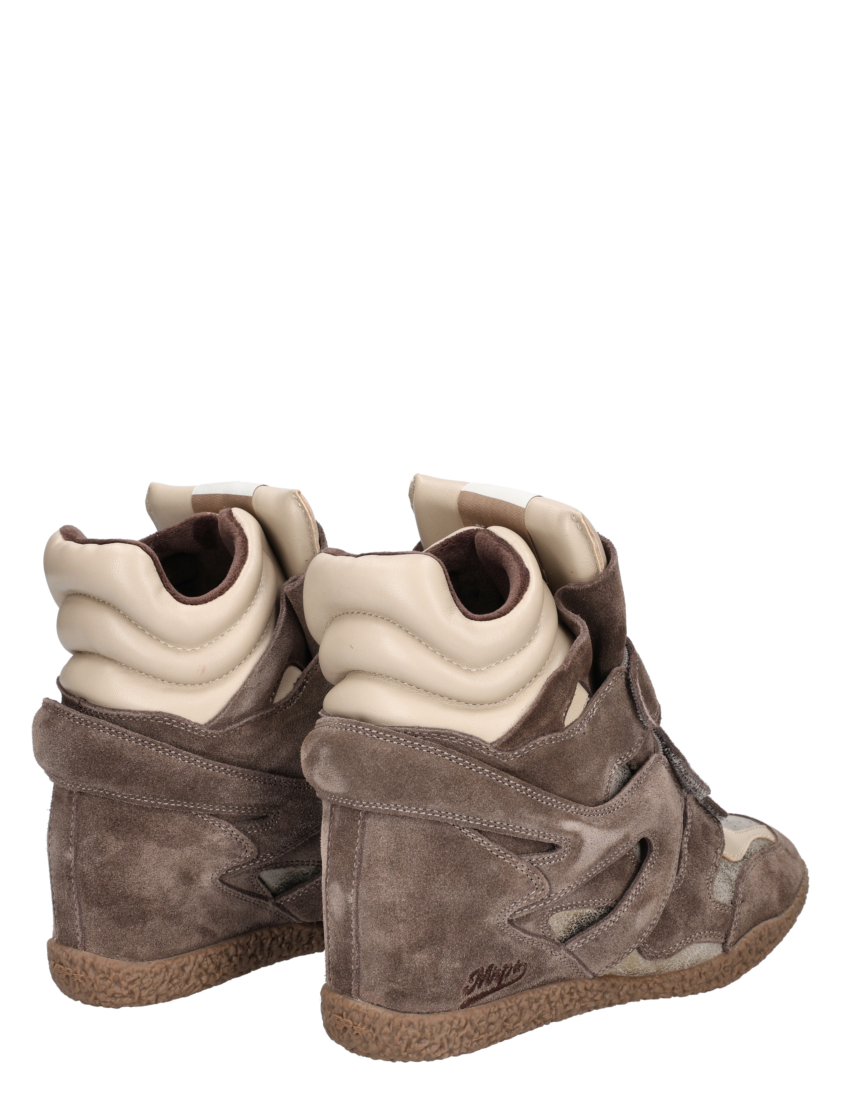 hoge sneaker, suede, bruin, hoge sneaker, koude mid hoogte