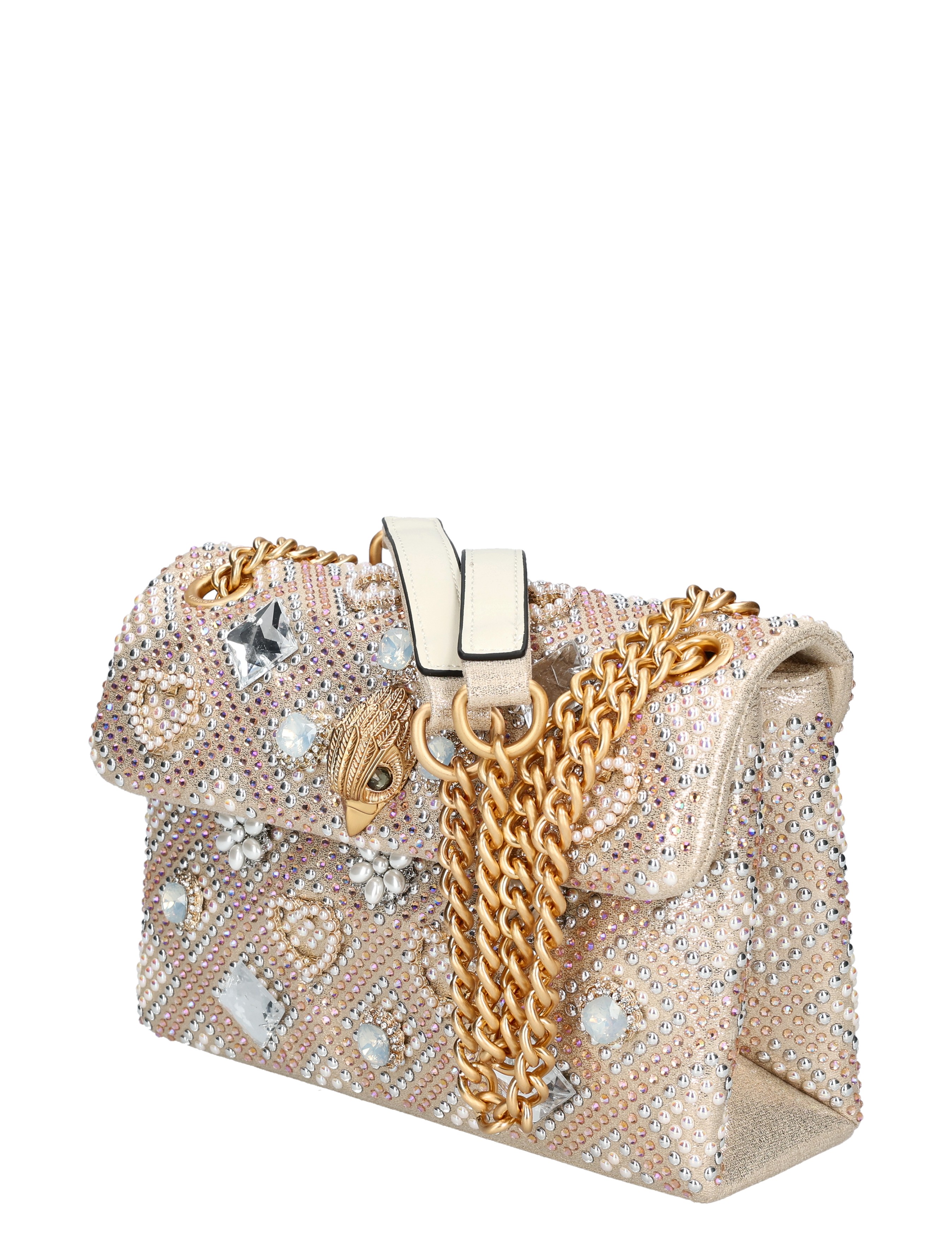 Kurt Geiger - Medium Kensington Jewel Bag Champagne - Dames - Schoudertassen - 49582_53_3