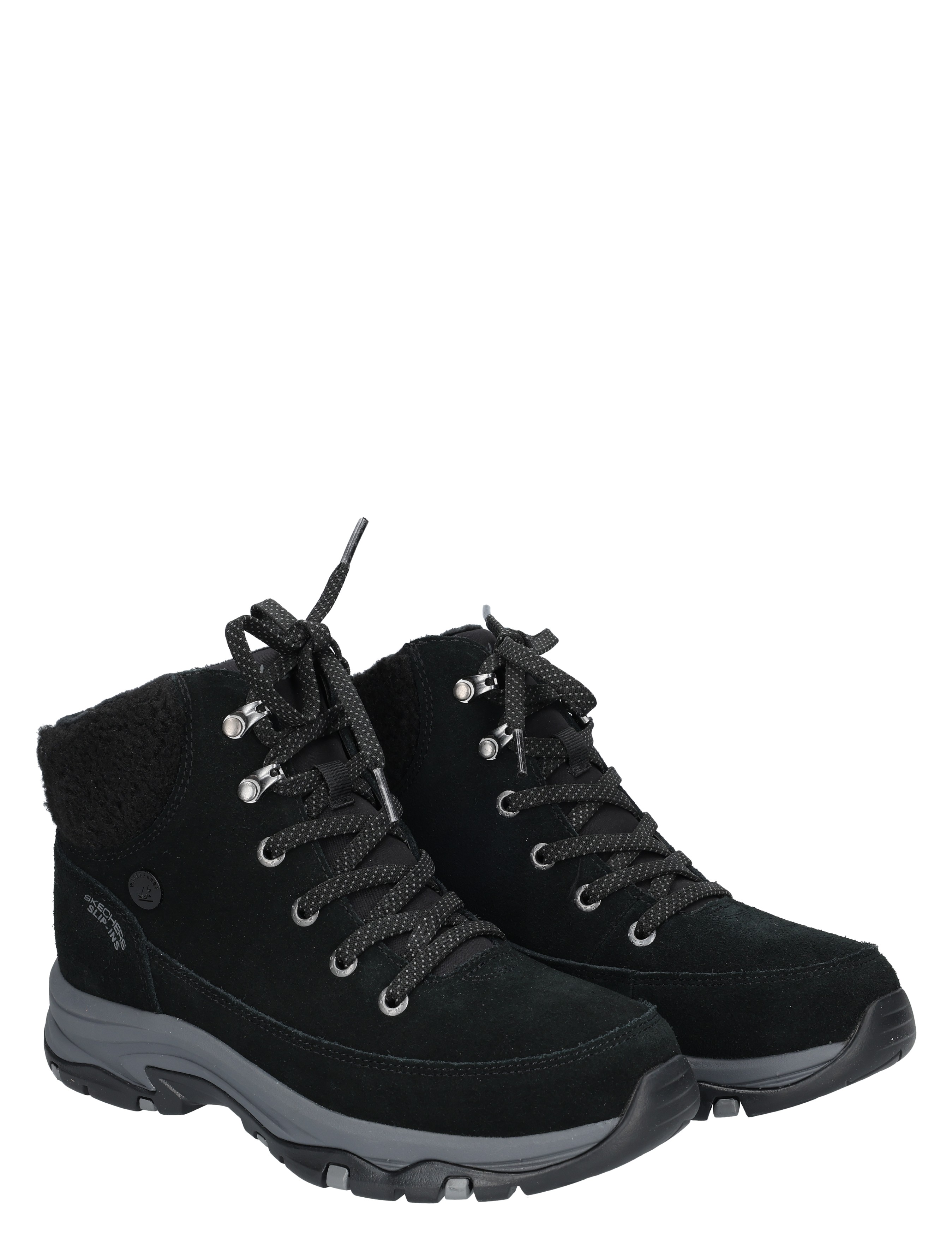 wandelboot, laars, donker, waterbestendig, gebreide veteringen