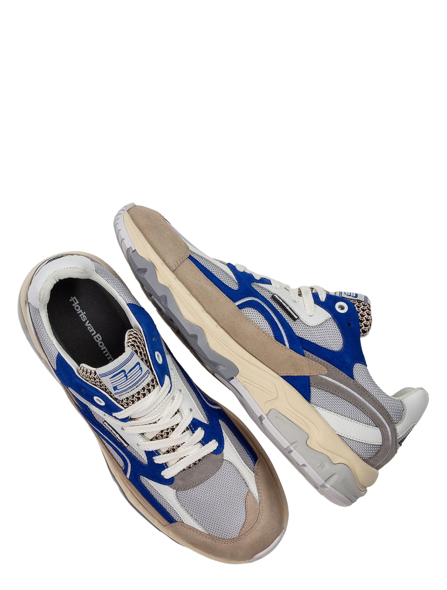 Floris van Bommel - De Rezer 10258 01.26 Blue G+Wijdte - Heren - Lage Sneakers - Sneakers - 51445_33_3