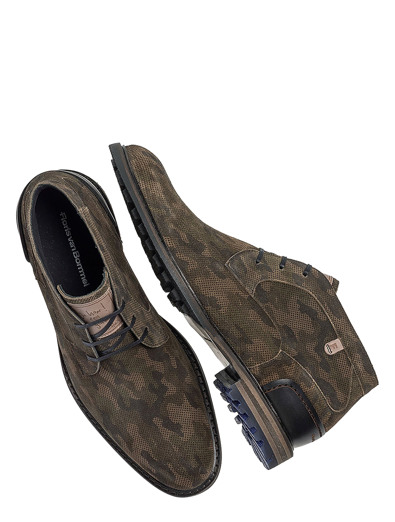 Floris van Bommel - Crepi SFM-50159 51-01 DarkGreen H-Wijdte - Heren - Boots - Veter Boots - 50139_66_3