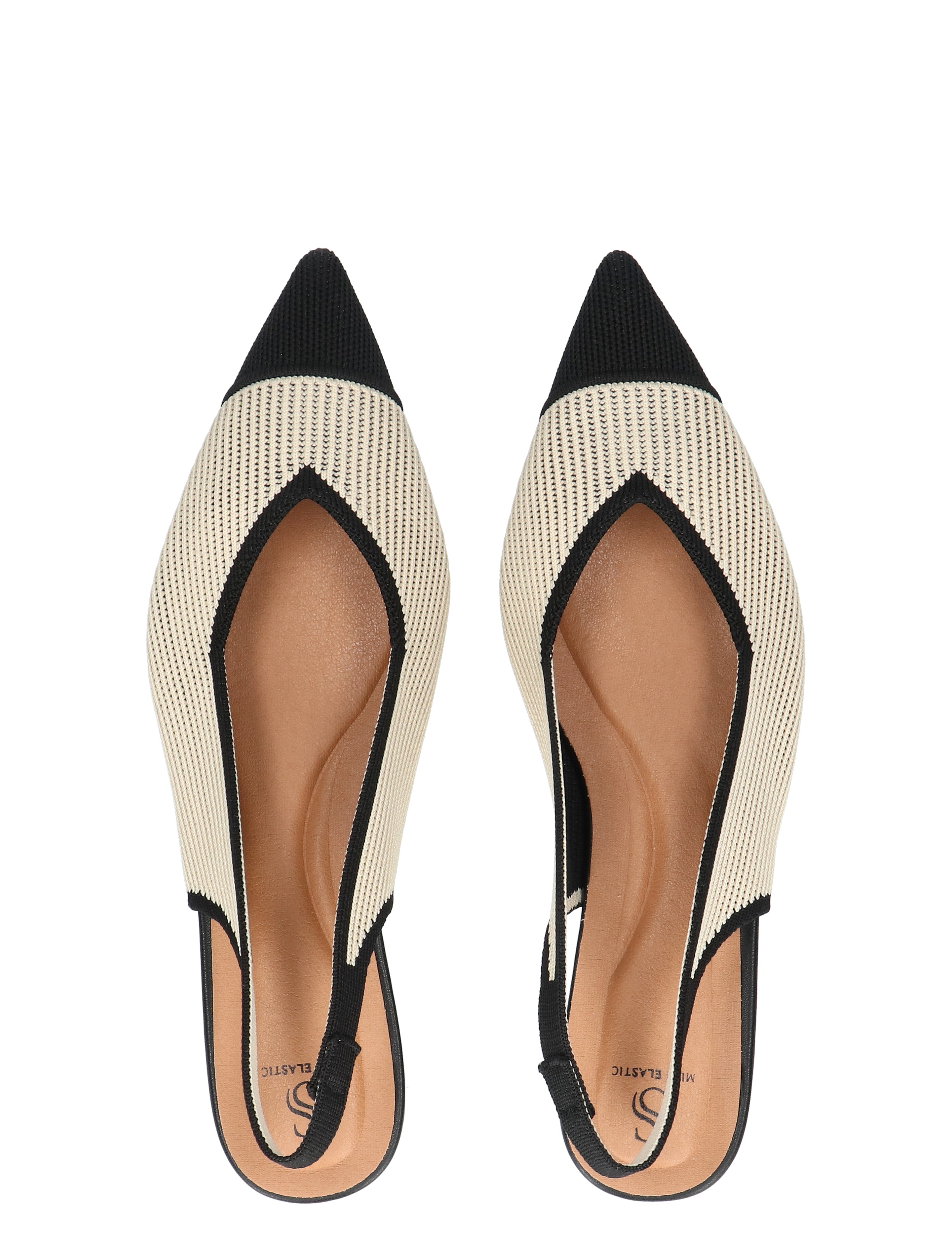 Miss Elastic - Marni 75051-65-77 Crema Negro - Ballerinas - Dames - 50743_71_7