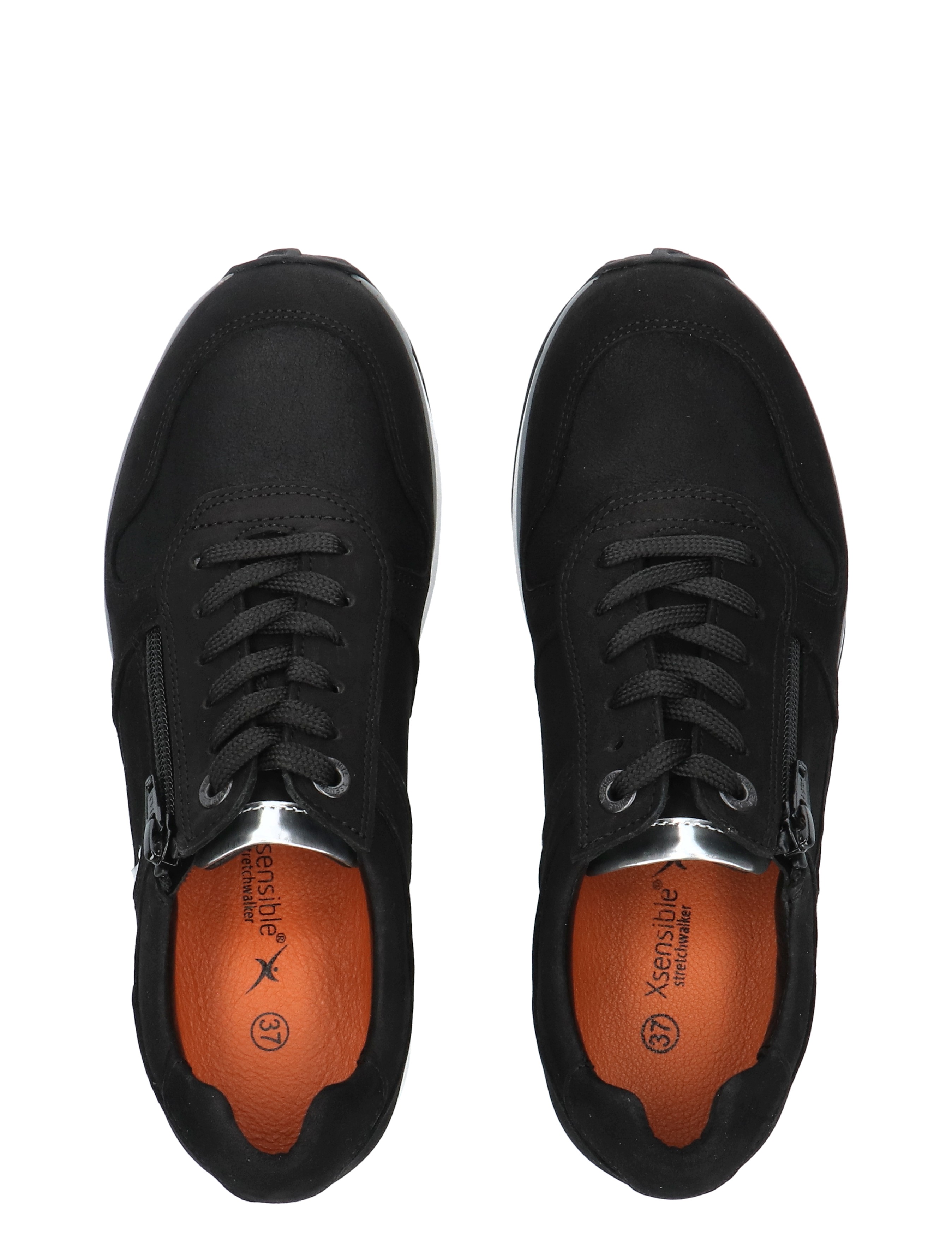 Xsensible - 30042.2 GX Jersey 001 Black G-Wijdte - Dames - Veterschoenen - Casual Veterschoenen - 29388_11_8