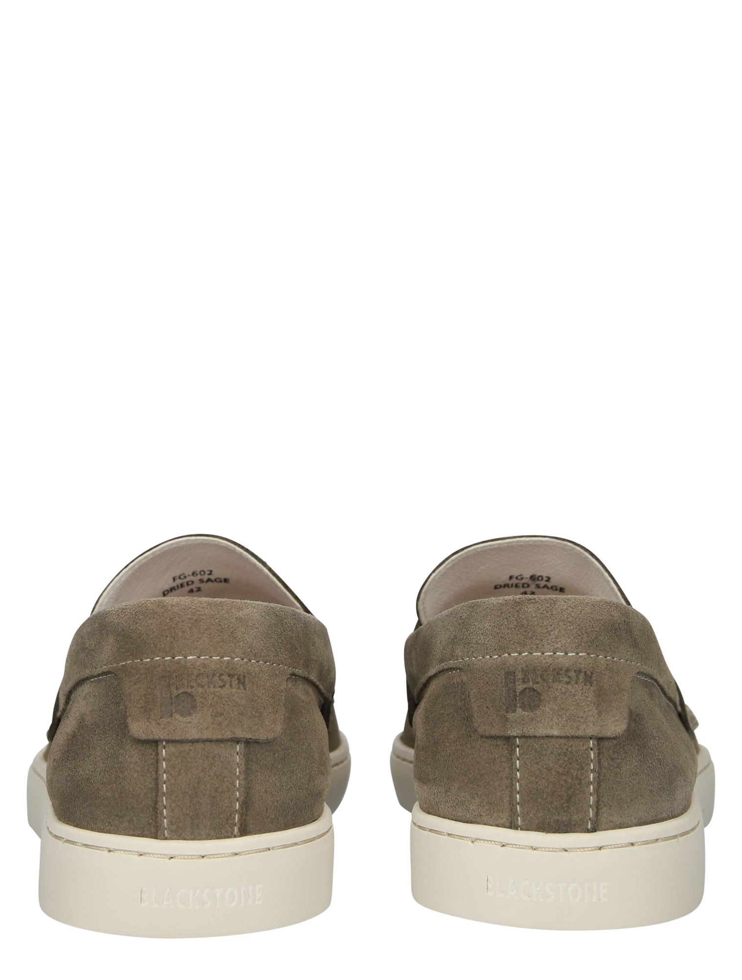 suede, slipper, moccassin, tan, back view