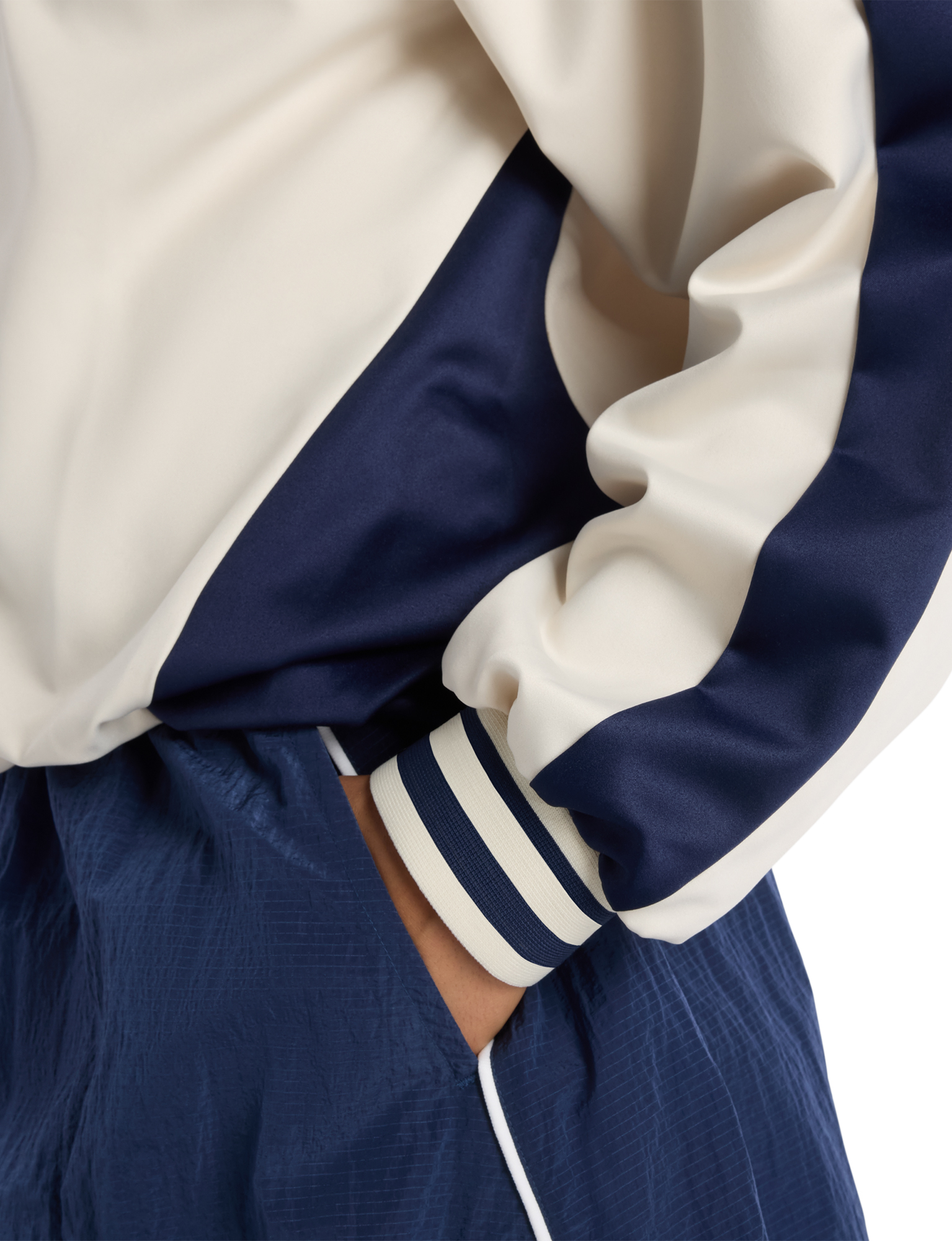 aftrek, jacket, sweatshirt, blauw, twee-tonen