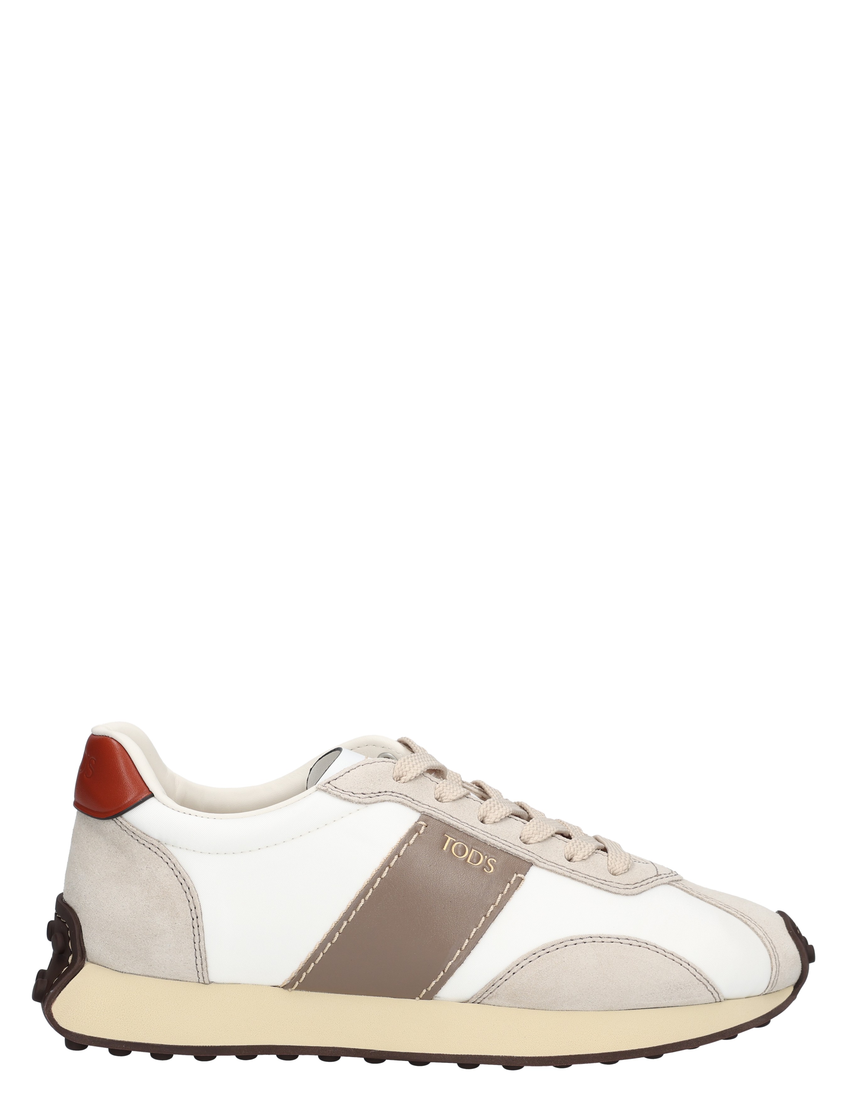 Tods - T Vintage Sneakers in Leather White Brown - Sneakers - Dames - Lage Sneakers - 48406_82_1