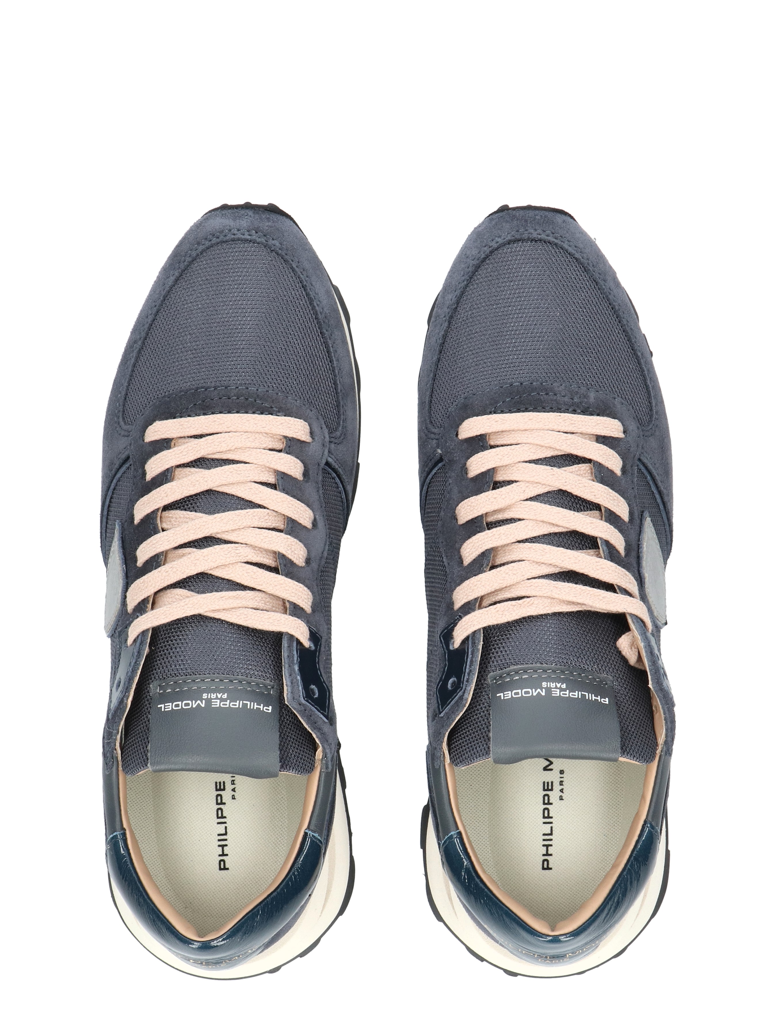 sneakers,  navy,  roze veters,  mesh,  casual