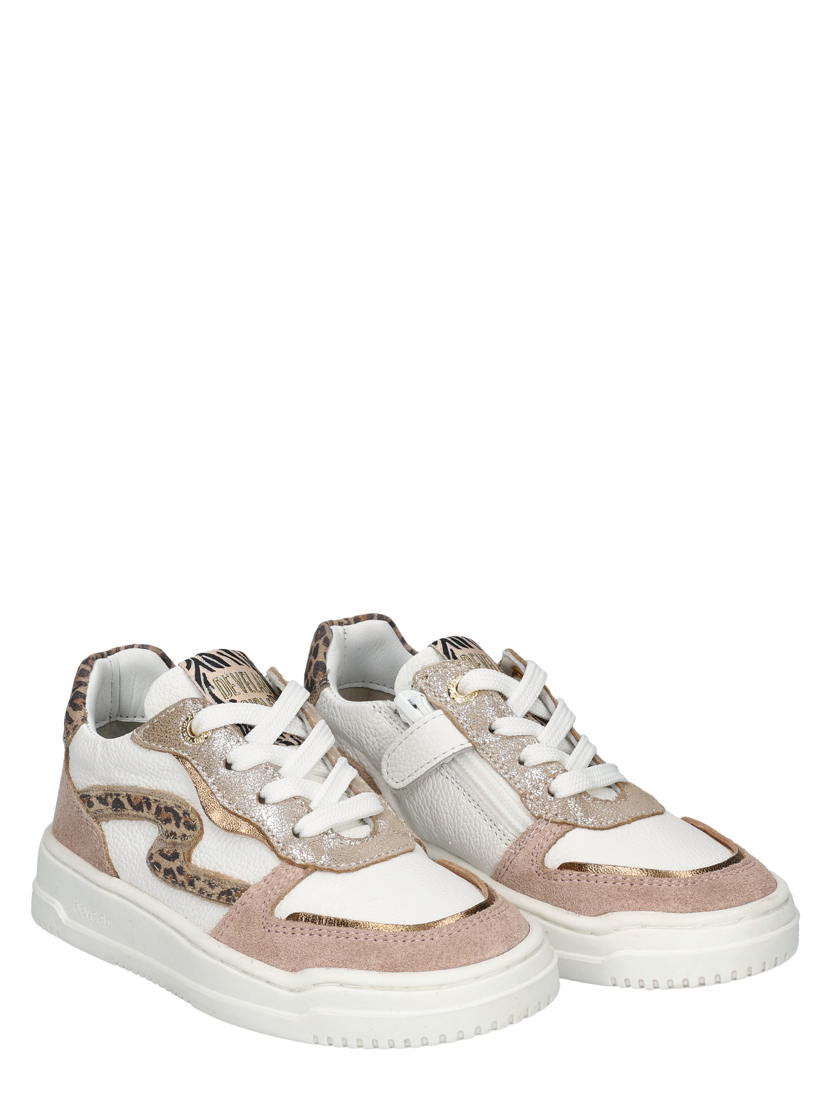 Develab - 44436 Beige Combi - Meisjes - Lage Sneakers - Sneakers - 50540_77_5