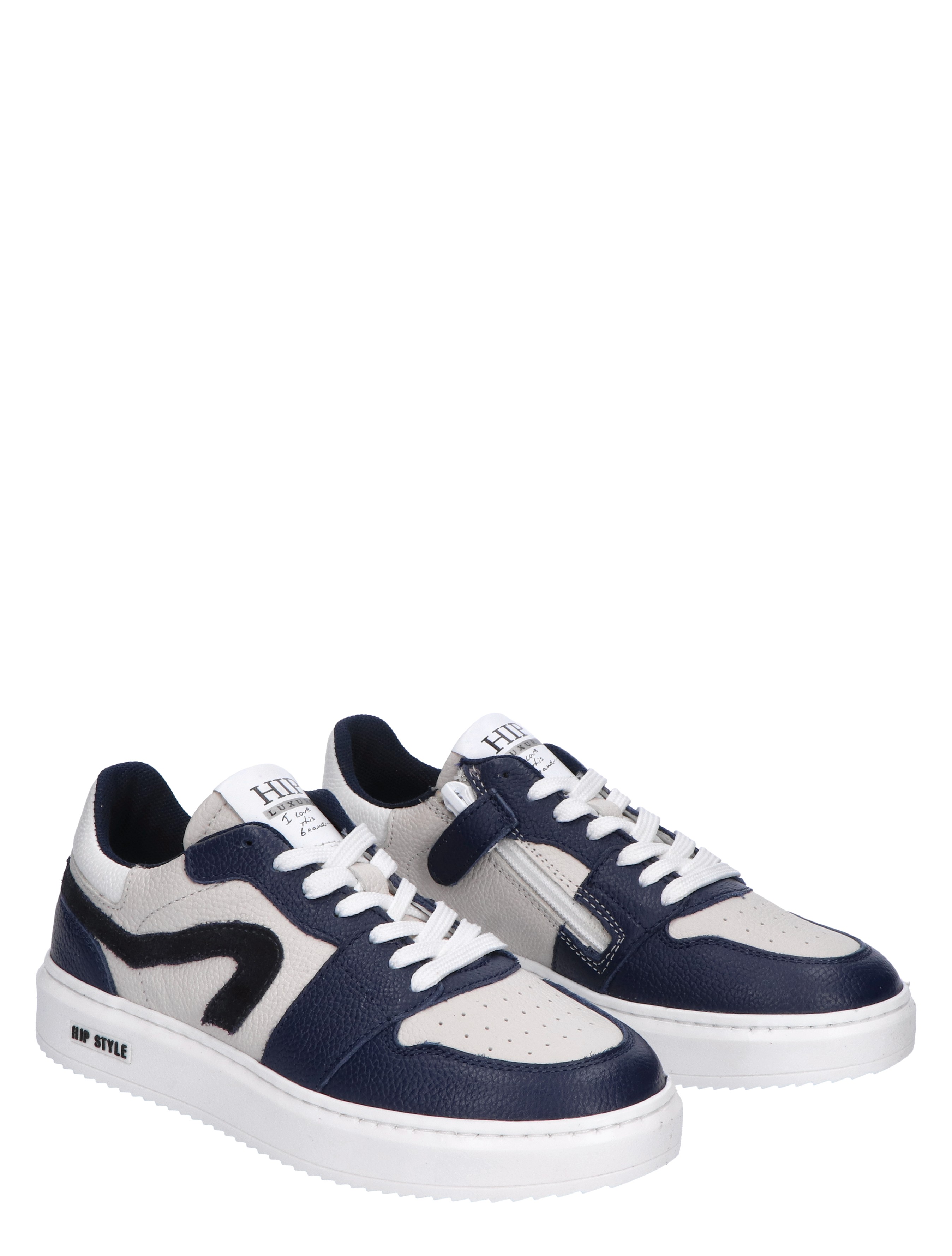 Hip - H1015 Dark Blue Combi - Meisjes - Jongens - Sneakers - Lage Sneakers - Lage Sneakers - Sneakers - 44376_83_7