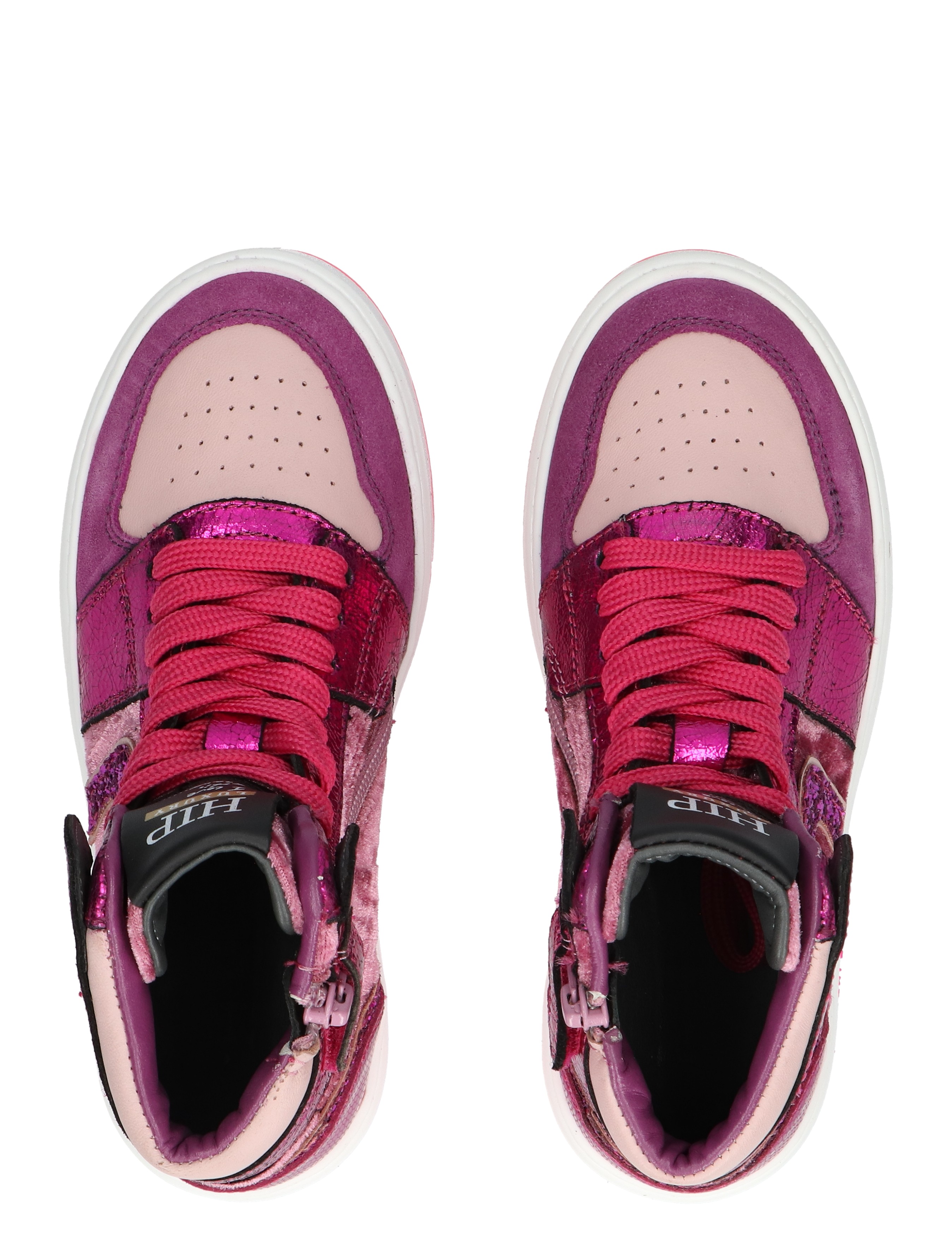 Hip - H1765 Fuchsia Combi - Meisjes - Sneakers - Hoge Sneakers - 49272_48_7