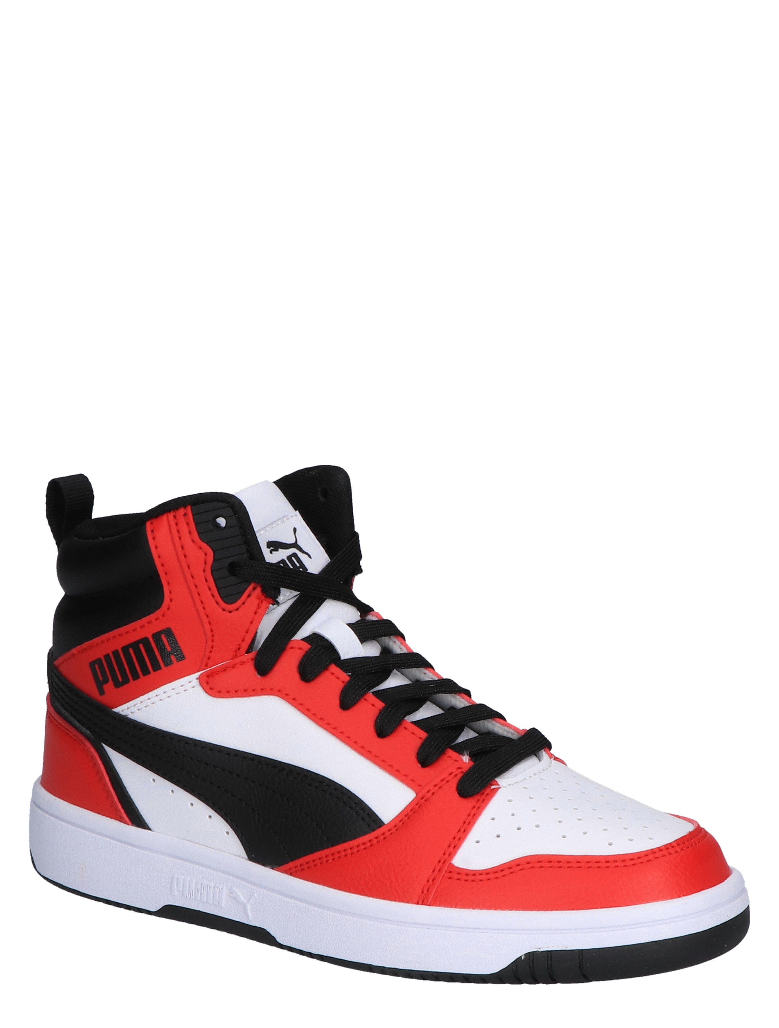 Puma - Rebound V6 Mid Jr White Black All Time - Meisjes - Jongens - Sneakers - Sneakers - Hoge Sneakers - Hoge Sneakers - 44977_84_3