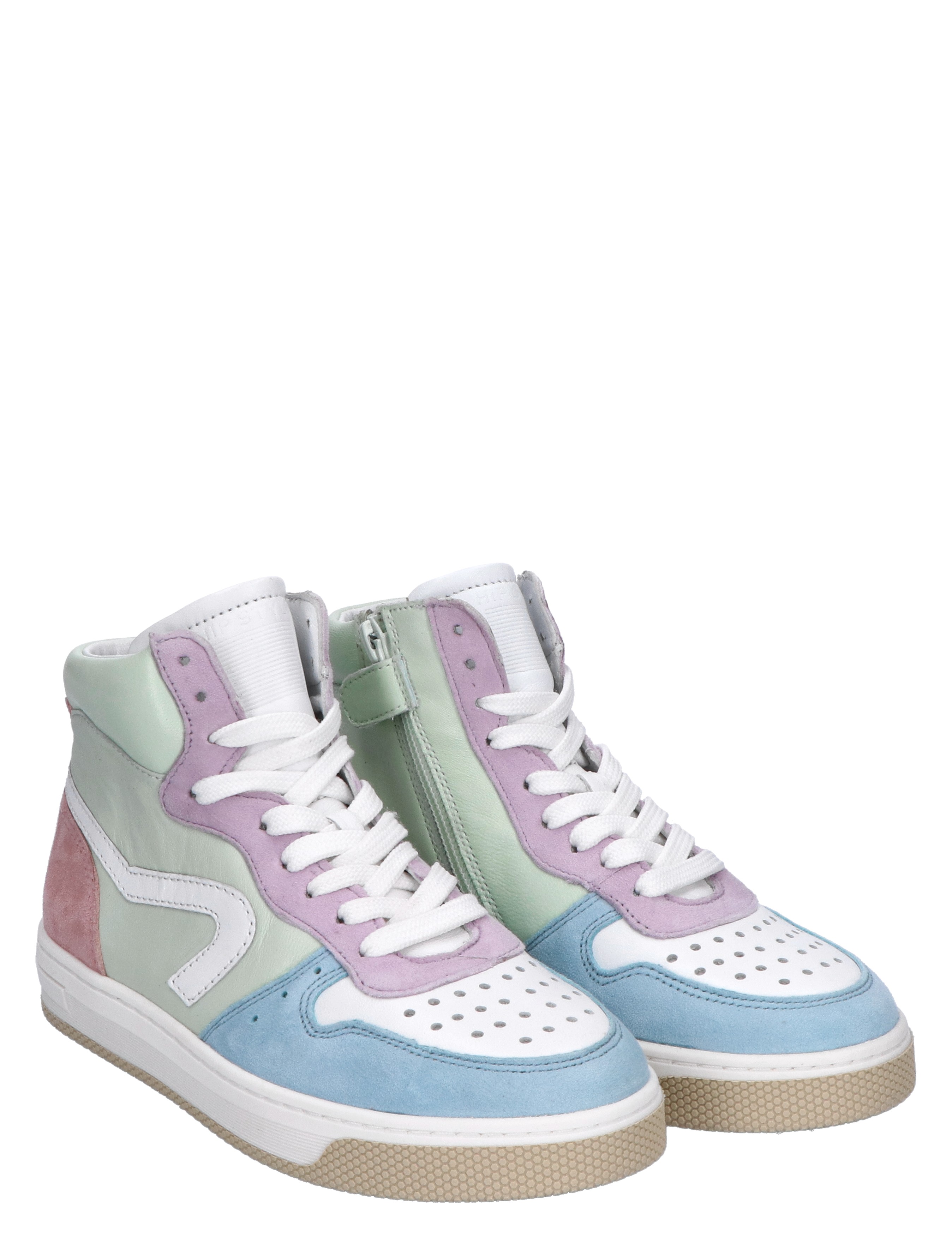 Hip - H1301 Blue Combi - Meisjes - Sneakers - Hoge Sneakers - 44371_59_5