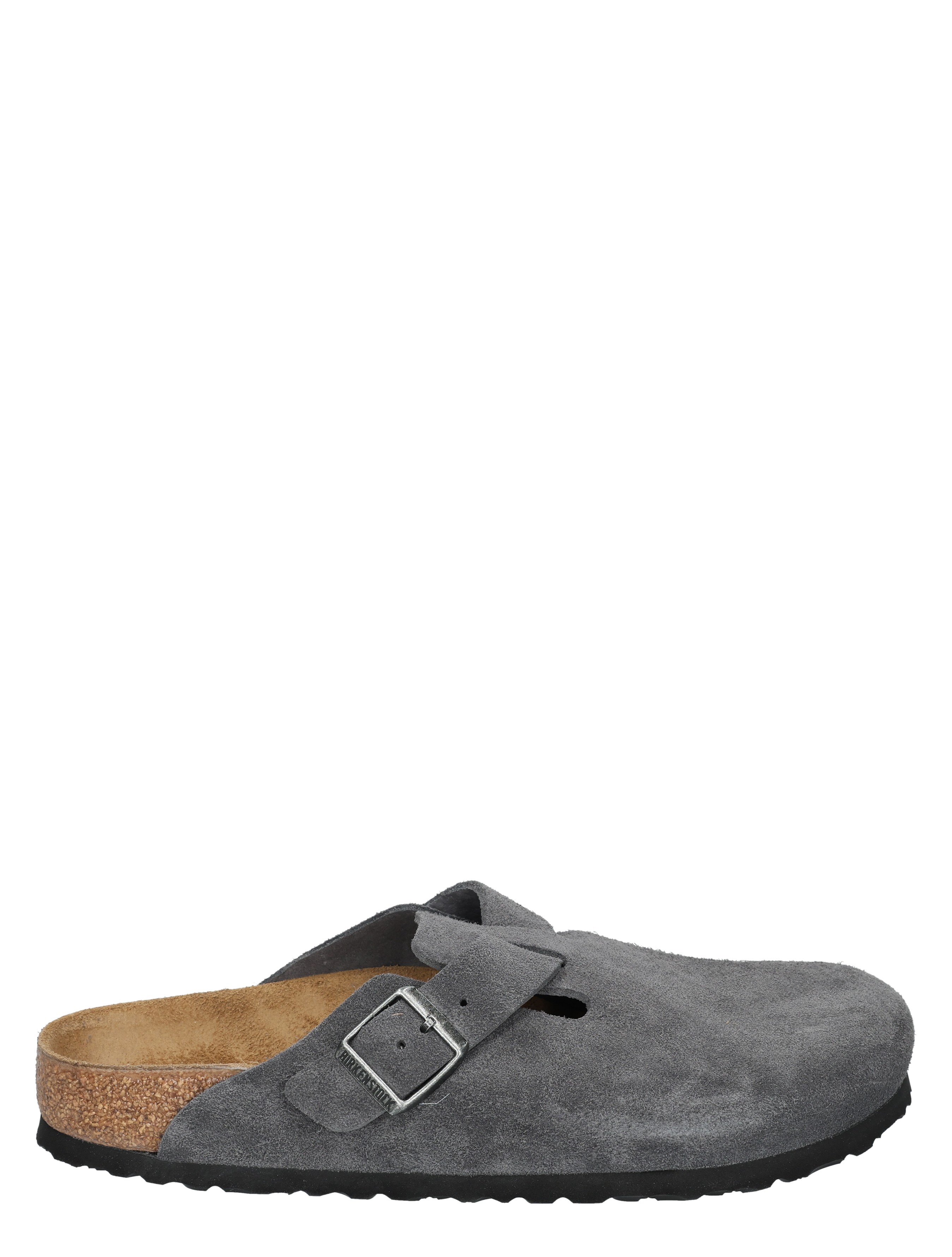 Birkenstock - Boston 1031678 Suede Charcoal - Heren - Muiltjes - 49876_99_1