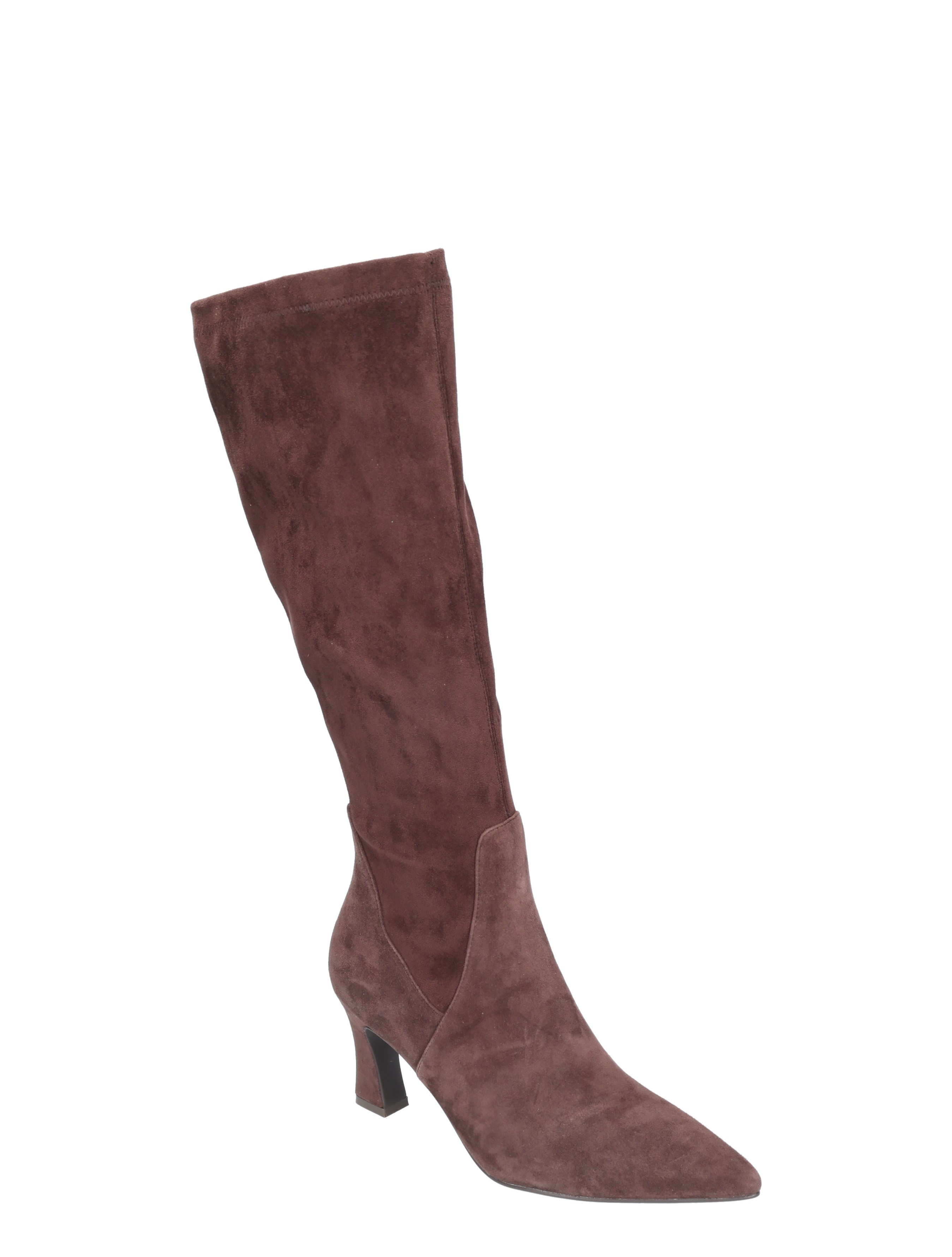 laarzen, kuit, suède, tall, knielang boots