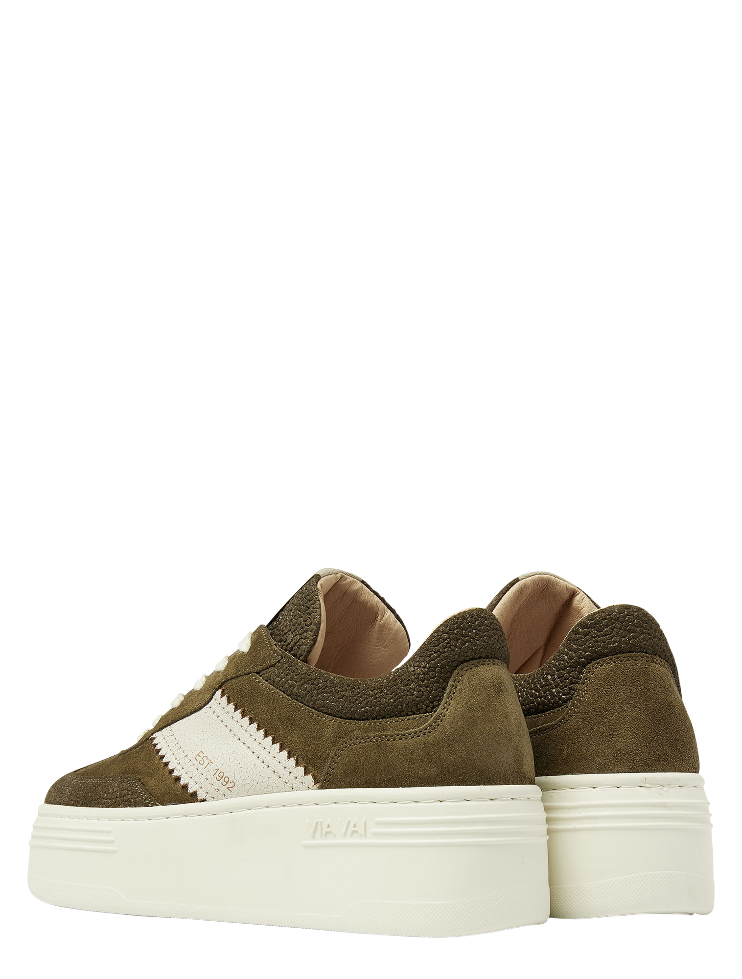 VIA VAI - 62157 Isa Romi 01-1164 Green Bambu - Sneakers - Dames - Lage Sneakers - 47798_66_2