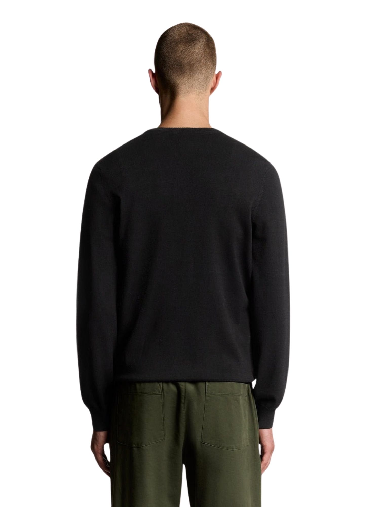 Lyle and Scott - Mesh Crew Neck Jet Black - Heren - Truien & Sweaters - 48541_11_3