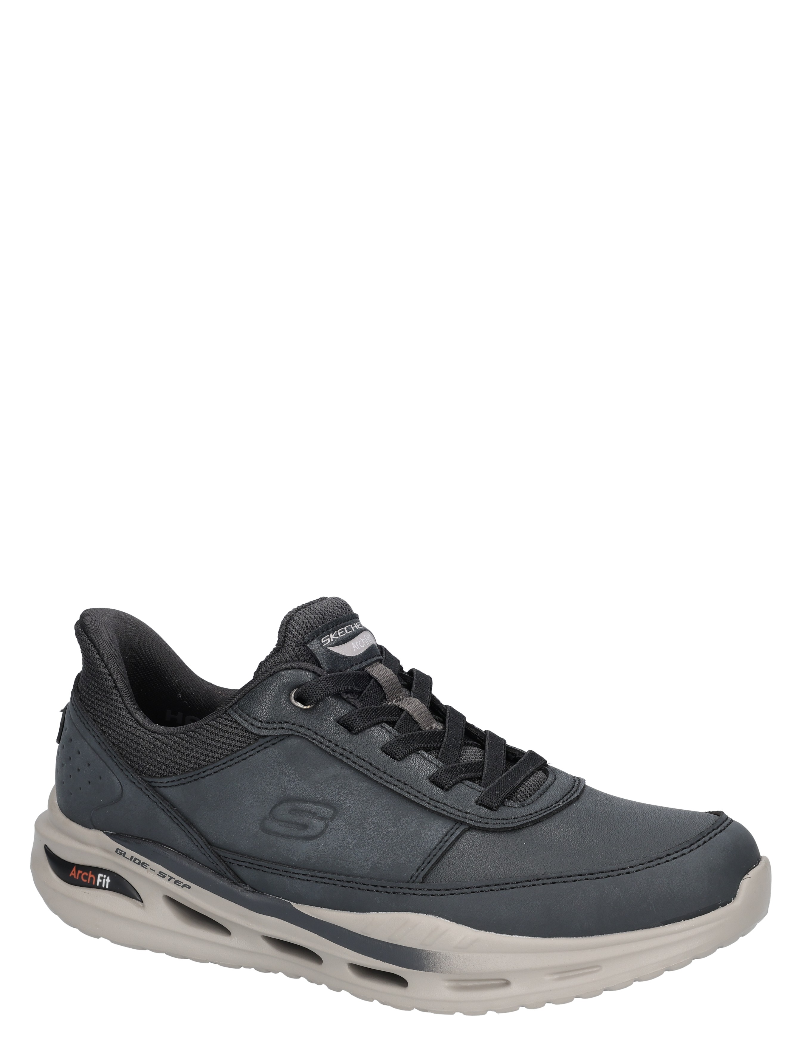 sneaker, zwart, lederen, veters, gymshoe