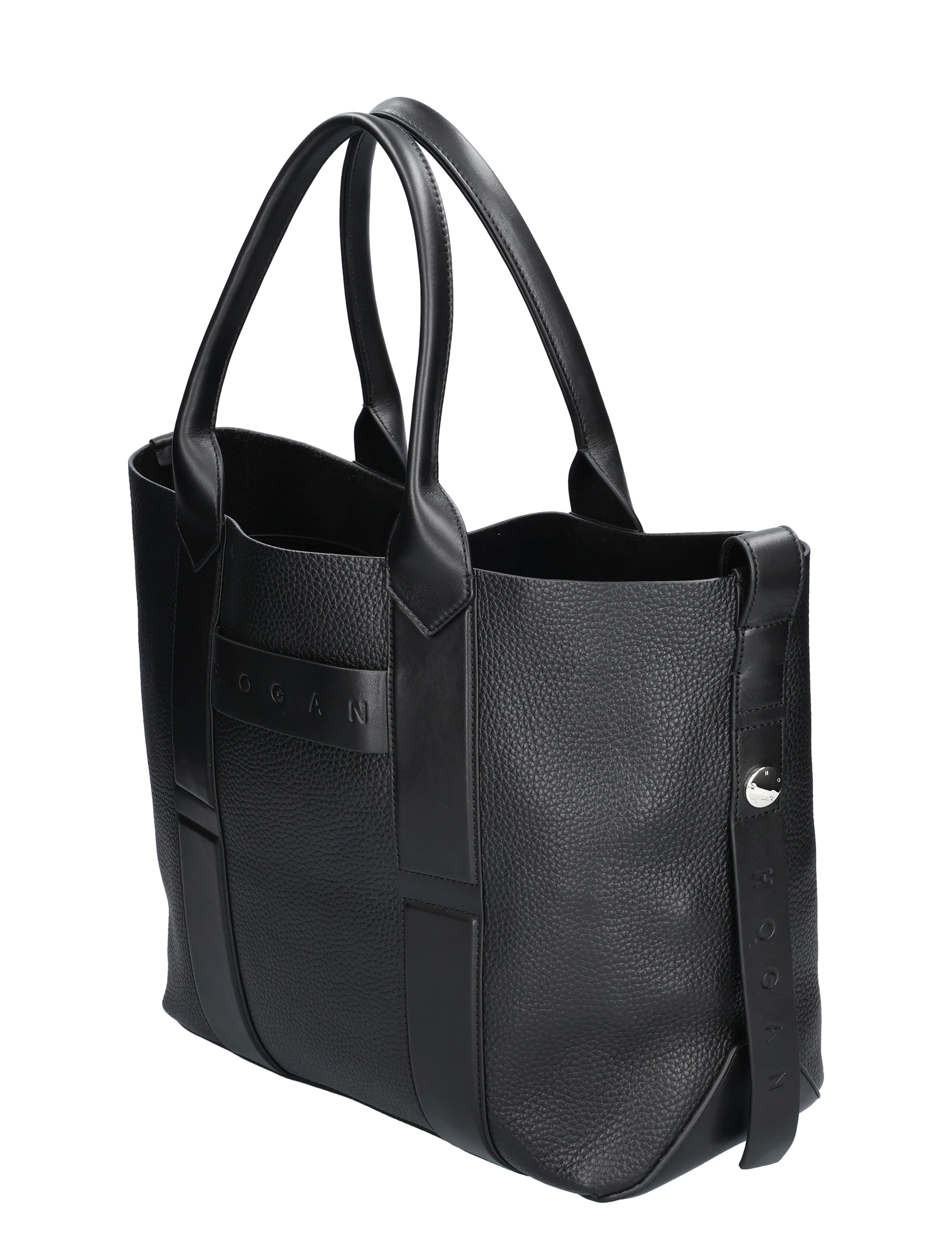 Hogan - Script Shopping Bag Media Black - Dames - Schoudertassen - 48116_11_3
