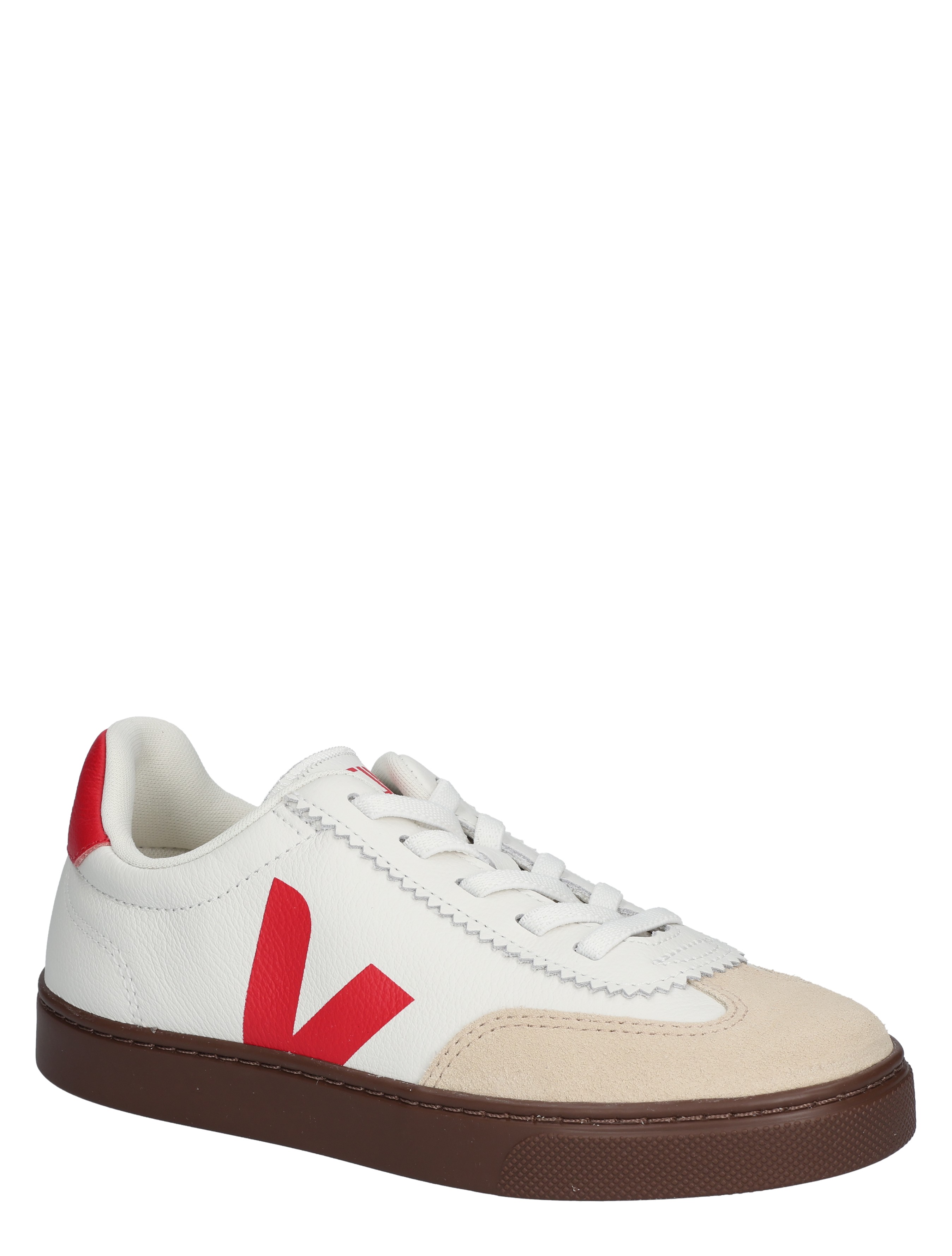Veja - Small Volley Kids Leather SI2021012C White Pekin Bark - Meisjes - Lage Sneakers - Sneakers - 48211_84_3