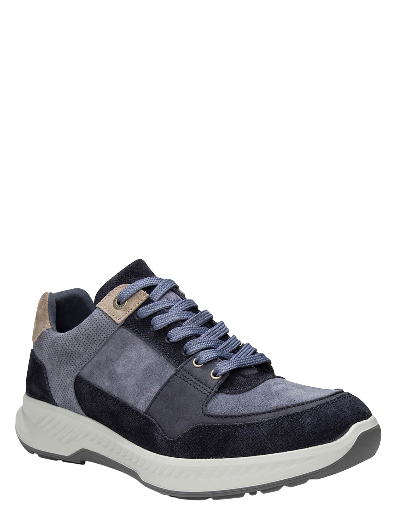 neus, sneaker, donkerblauw, suede, veters