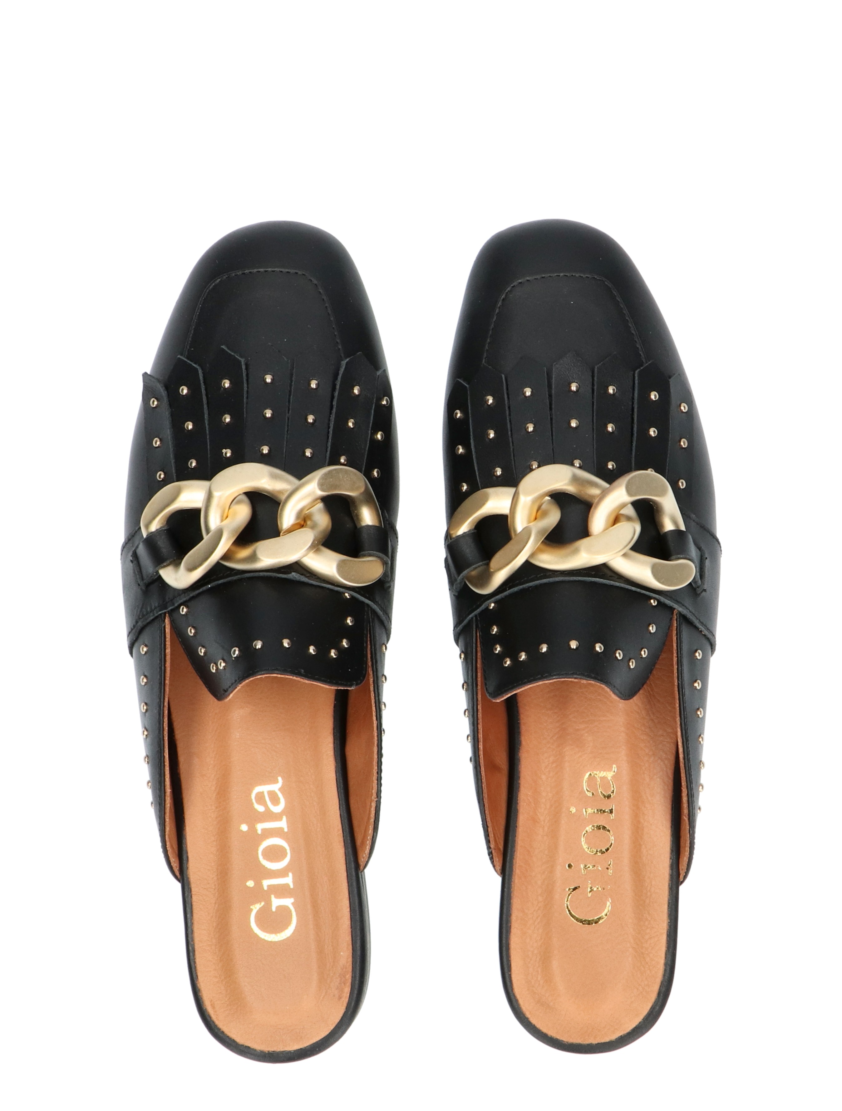 Gioia - Wynne Black Leather - Dames - Muiltjes - 47683_11_7