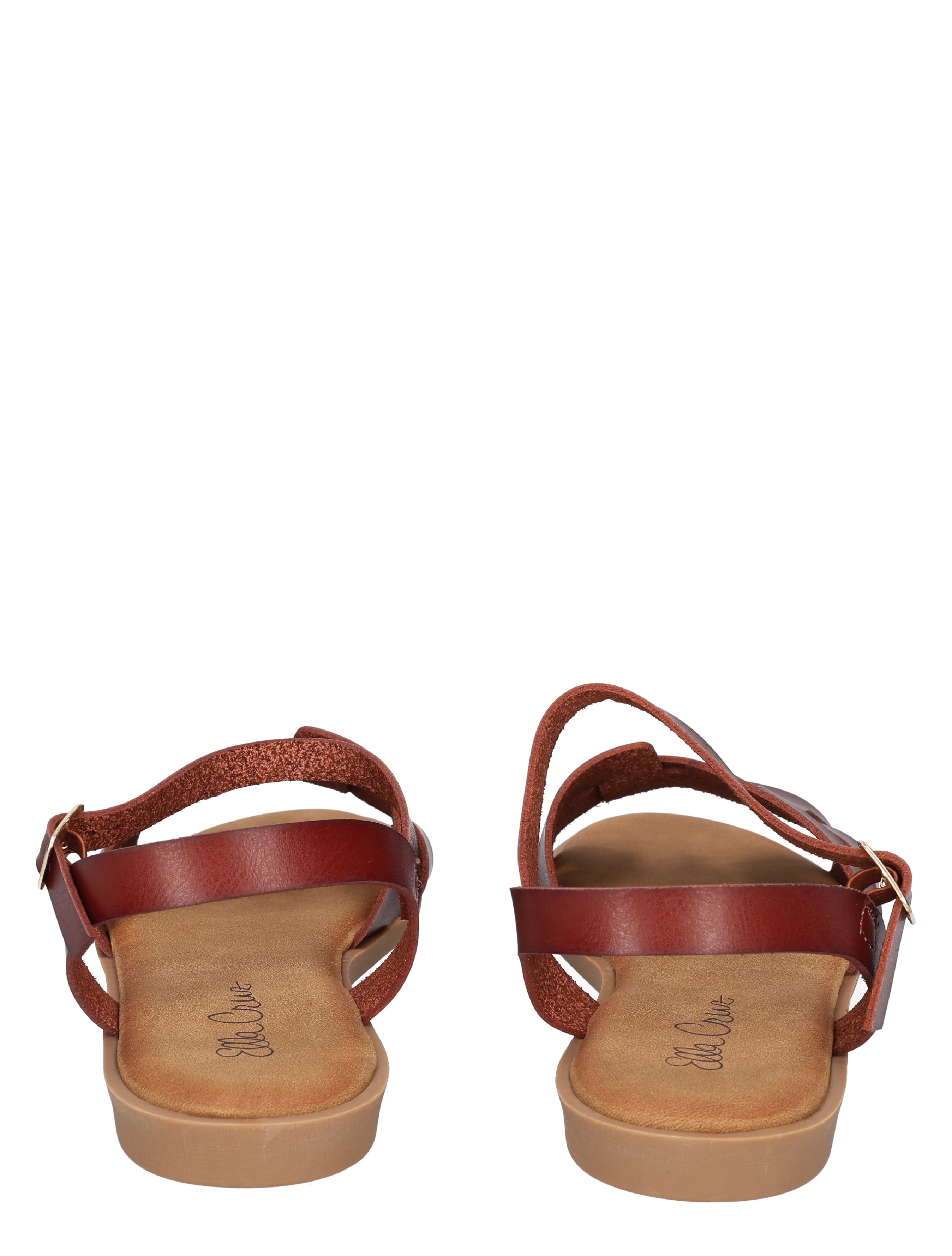 sandalen, rood, leder, sleehakloze, strappen