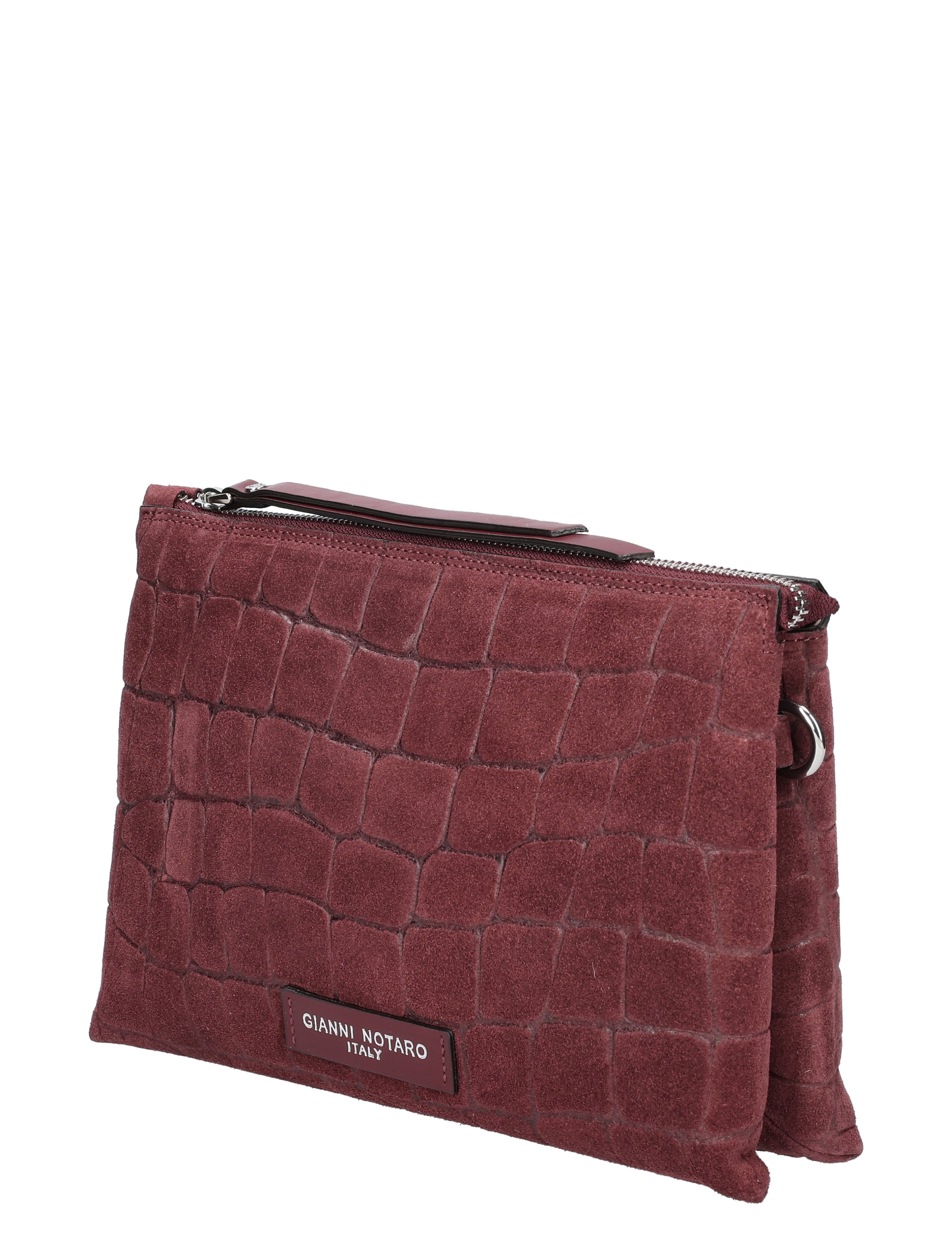 luxe tas, krokodillenleer patroon, donkerrood, magnetiet sluiting, riemlus/handvat